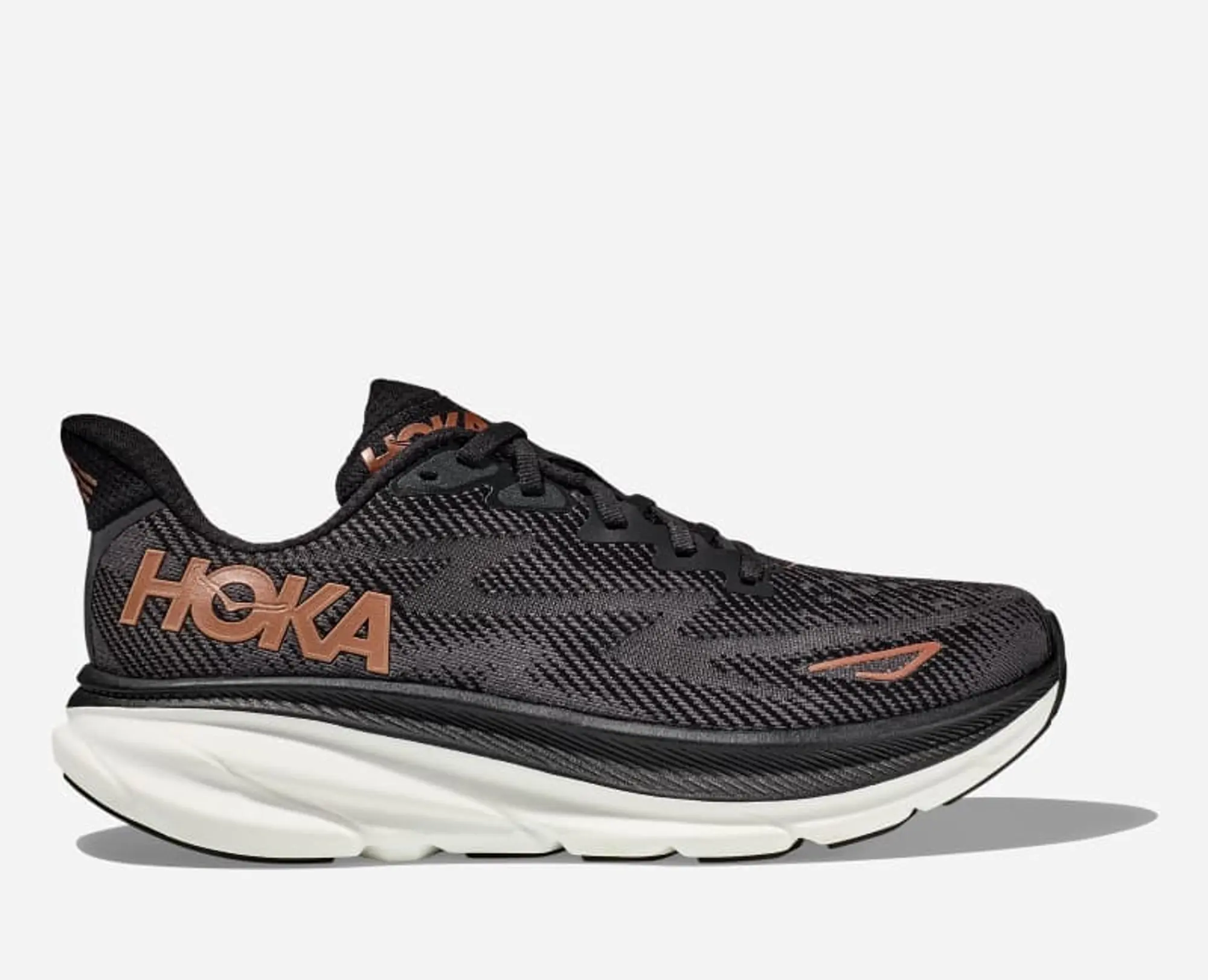 Hoka One One HOKA Women's Clifton 9 Running Shoes in Black/Copper