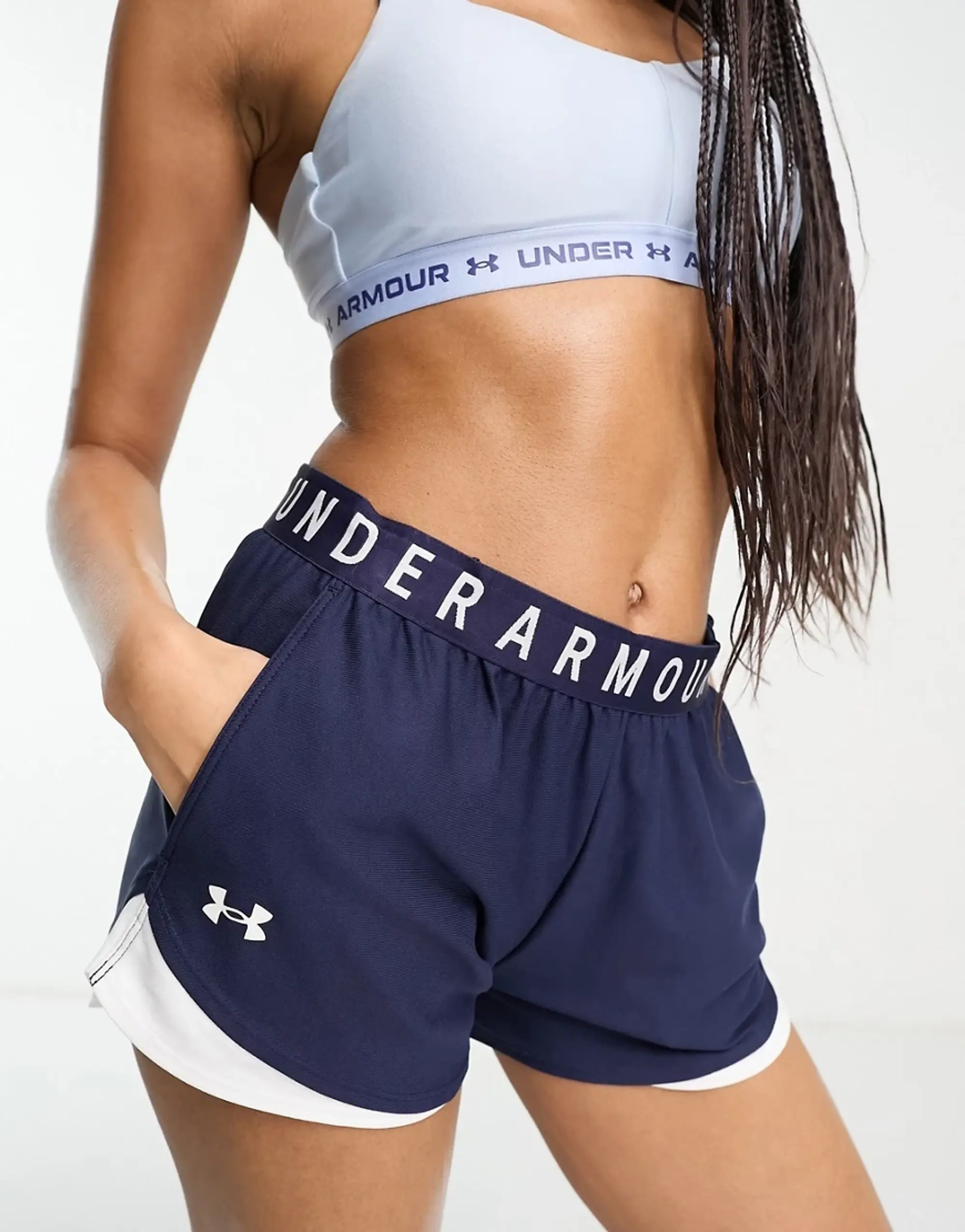 UNDER ARMOUR Play Up Shorts 3.0 - Navy/White, Navy/White