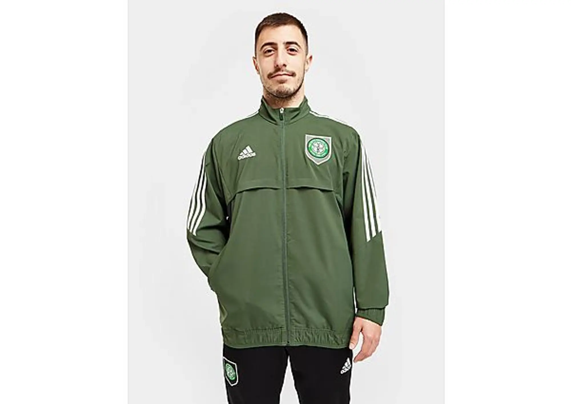 adidas Celtic FC Presentation Jacket - Green - Mens