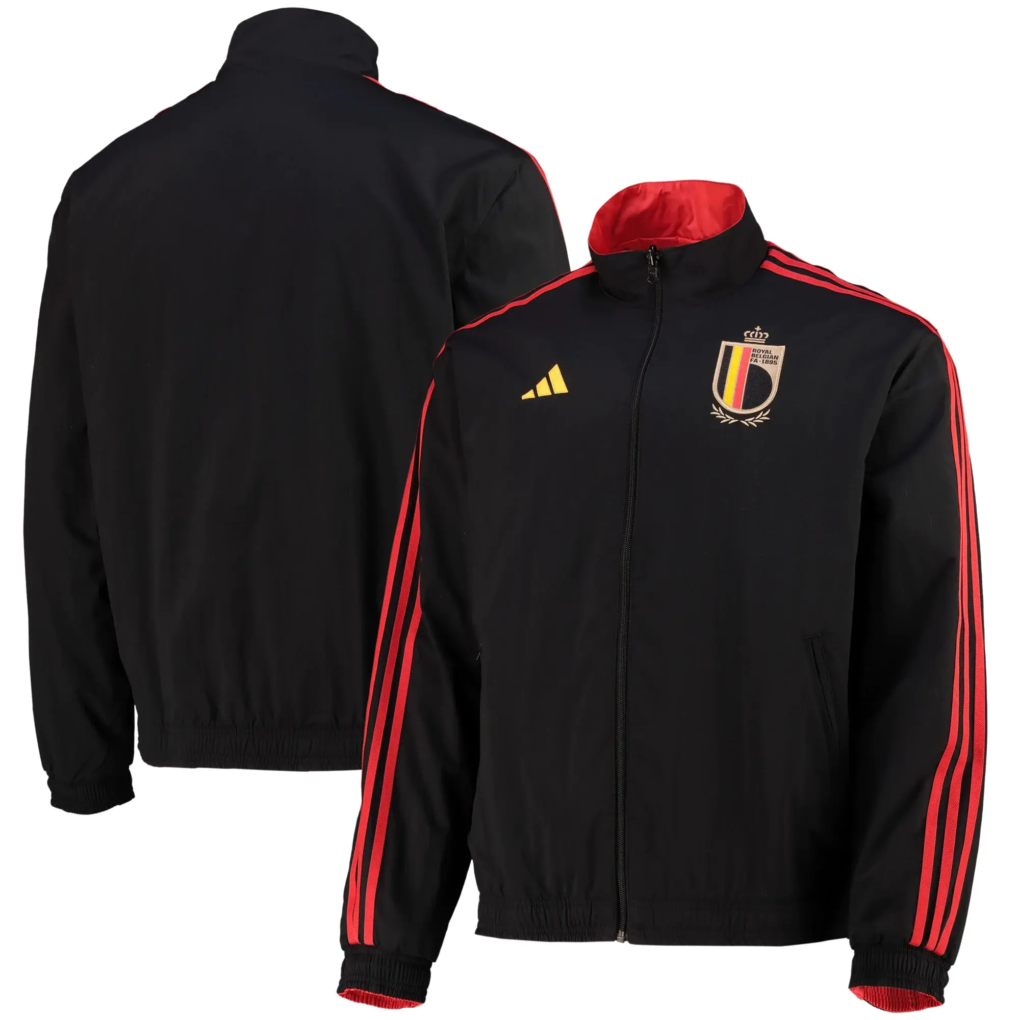 adidas 2022-2023 Belgium Anthem Jacket (Black)