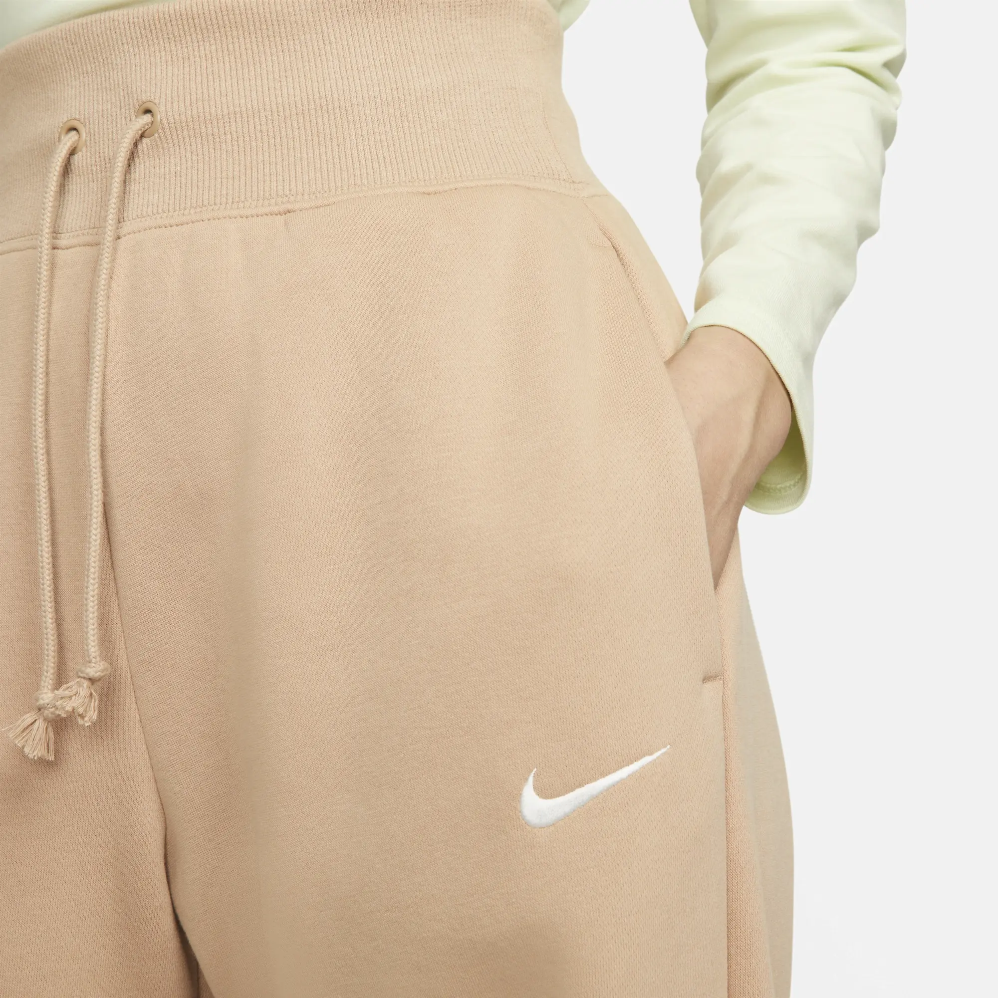 Nike Sportswear Phoenix Fleece Women's High-Waisted Wide-Leg Tracksuit  Bottoms - Brown, DQ5615-200