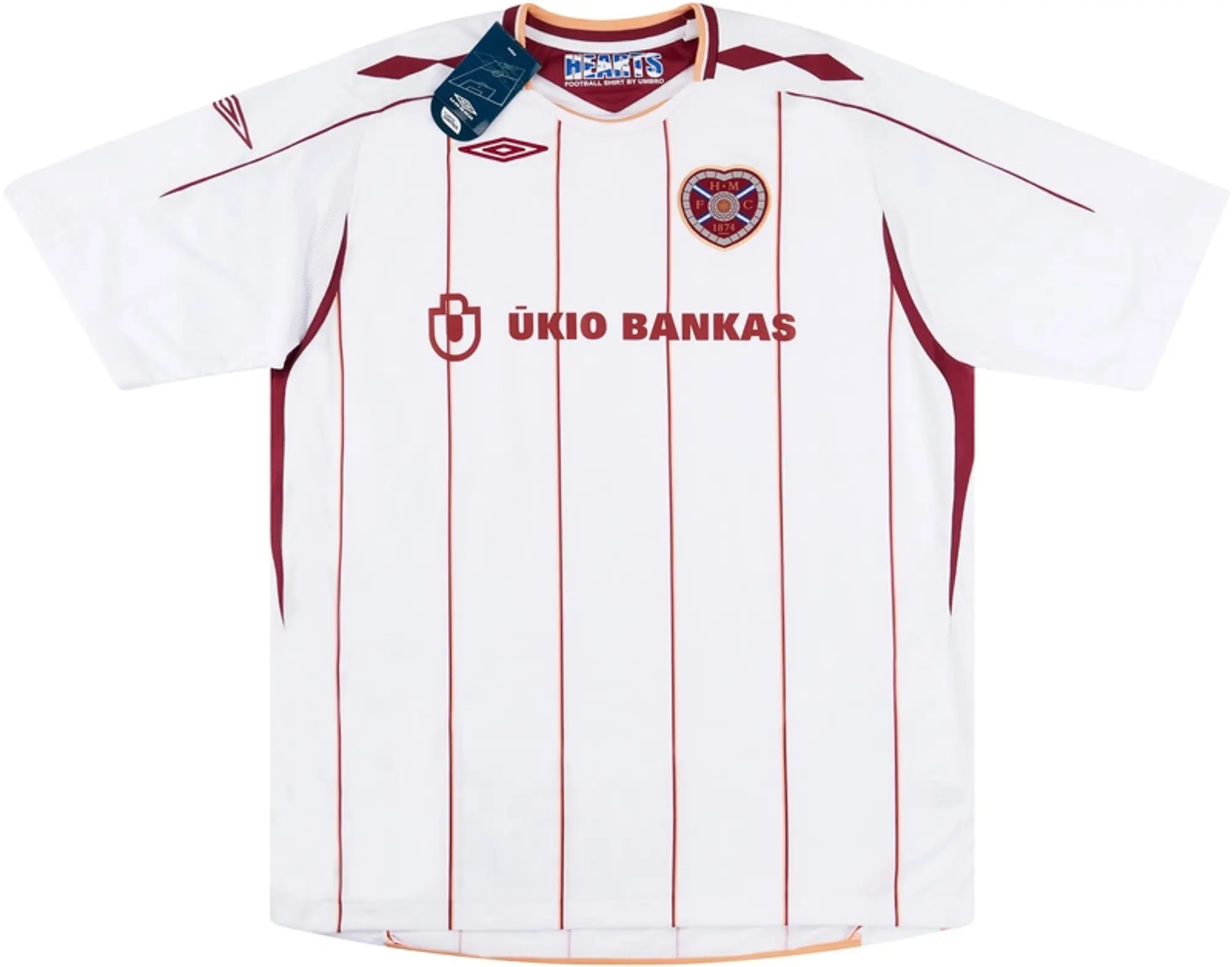 Umbro Heart of Midlothian Mens SS Away Shirt 2007/08