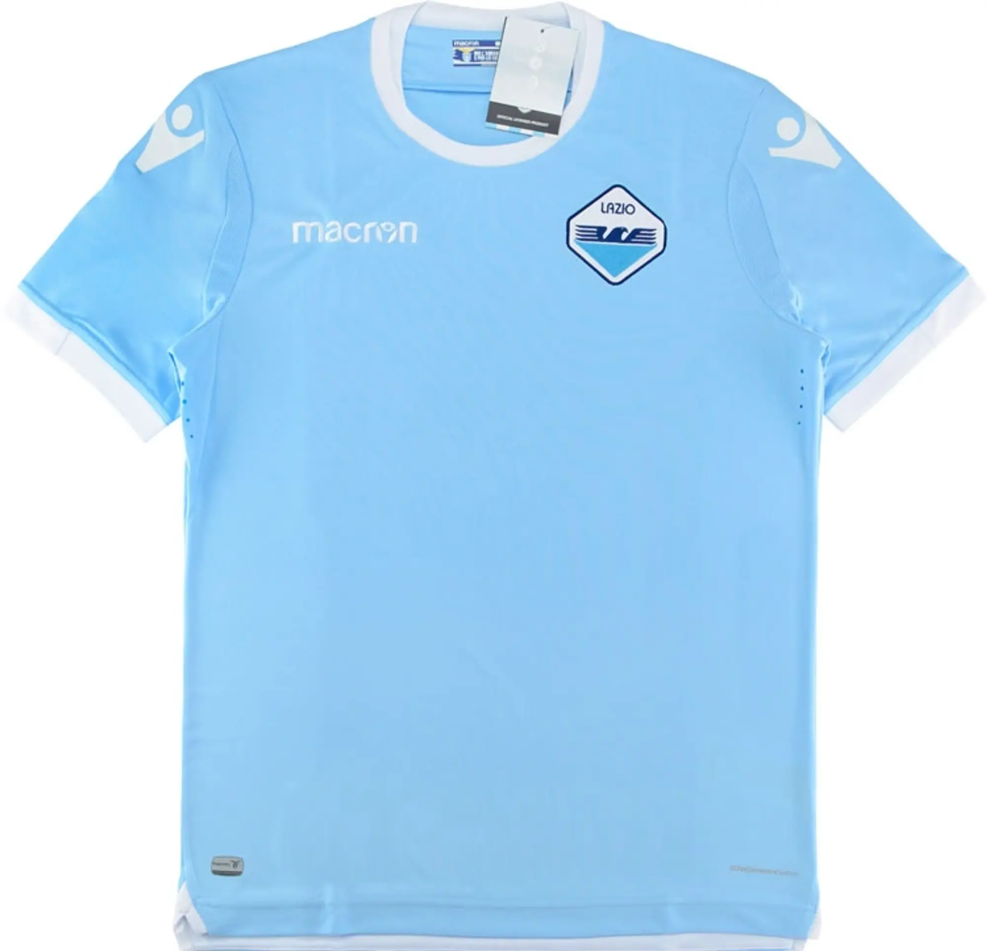 Macron Lazio Mens SS Player Issue Home Shirt 2017/18