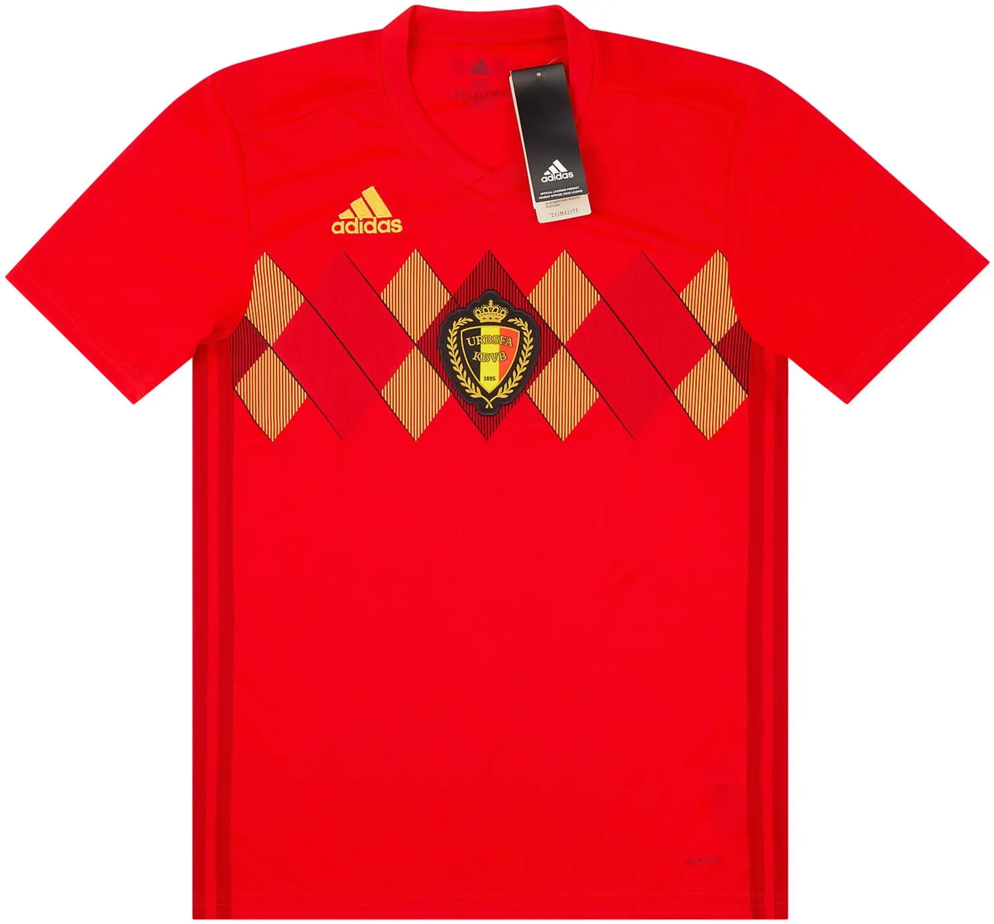 adidas Belgium Mens SS Home Shirt 2018