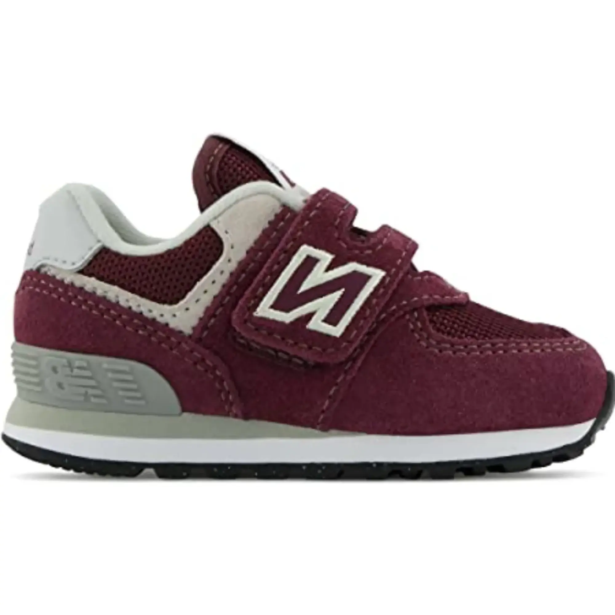New Balance Infants' 574 Core Hook & Loop in Red/rouge/White/blanc Leather