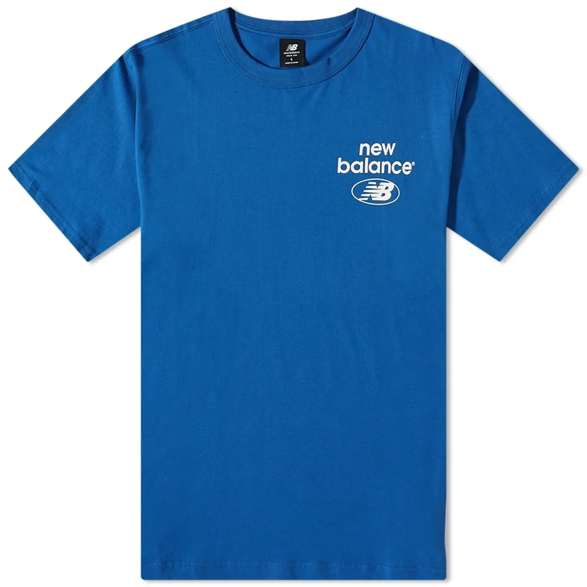 New Balance Men's Essentials Reimagined Cotton Jersey Short Sleeve T-shirt in Blue