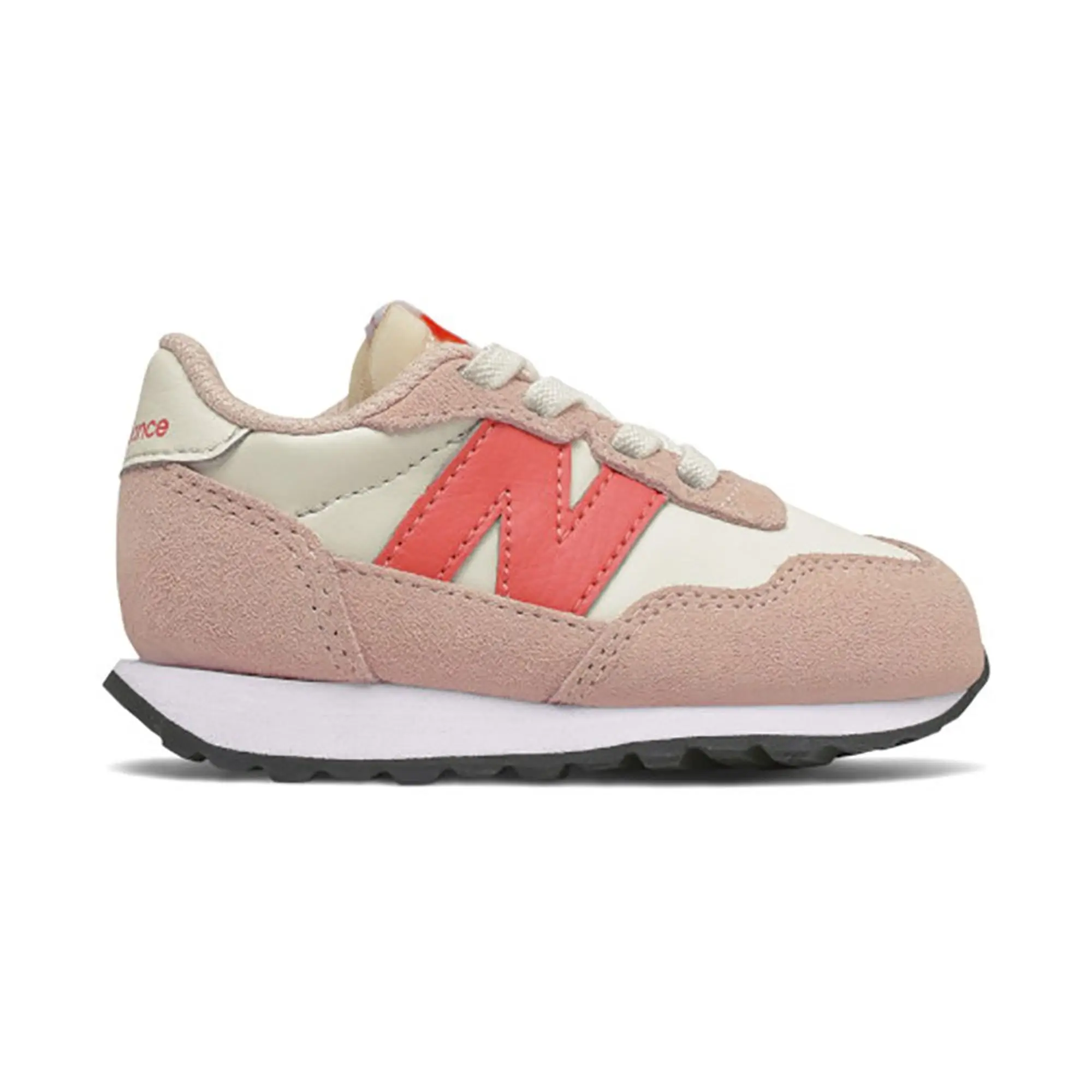 New Balance Infants' 237 Bungee in Grey/Gris/Pink/Rose Synthetic