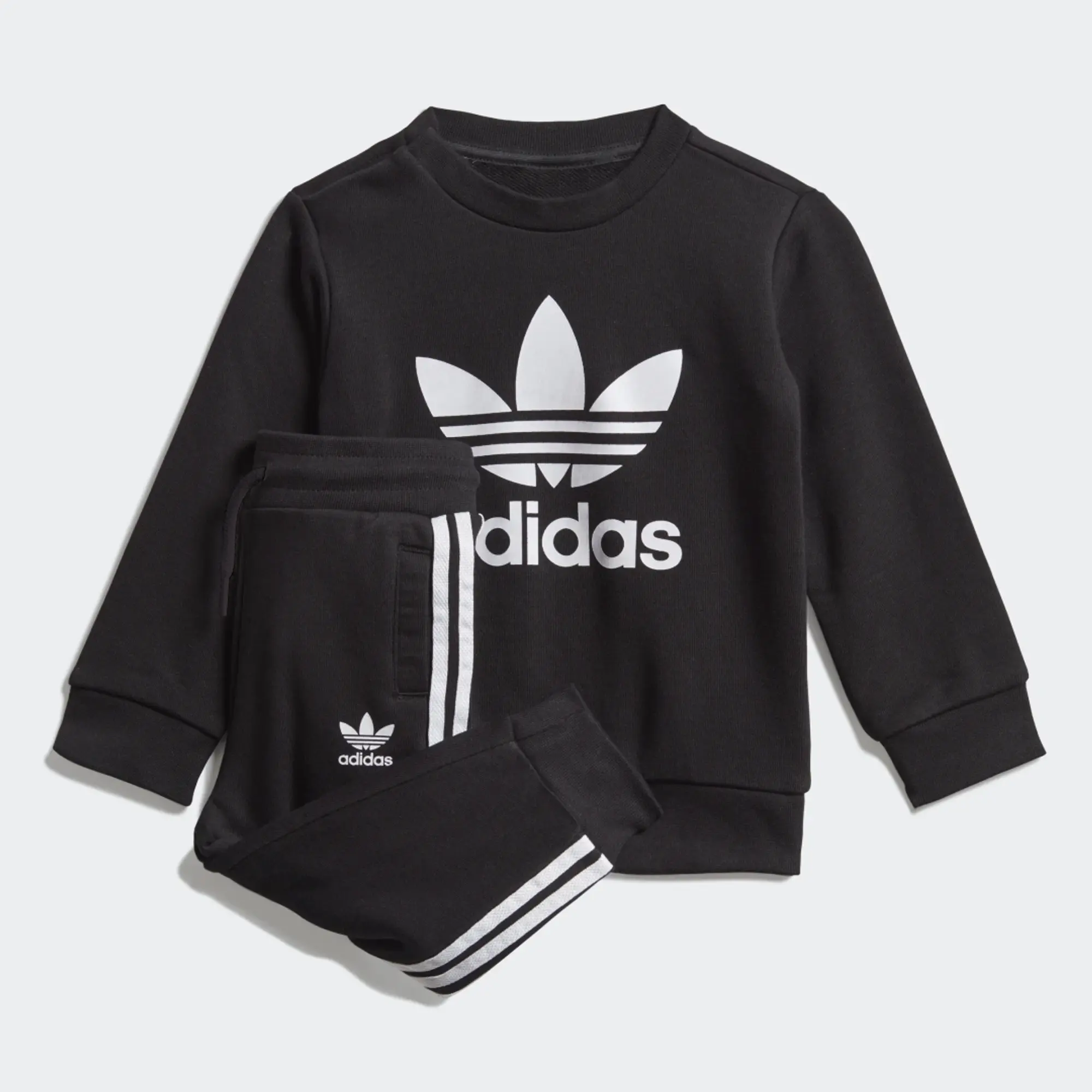 Boys, adidas Originals Crew Sweatshirt Set - Black, Black