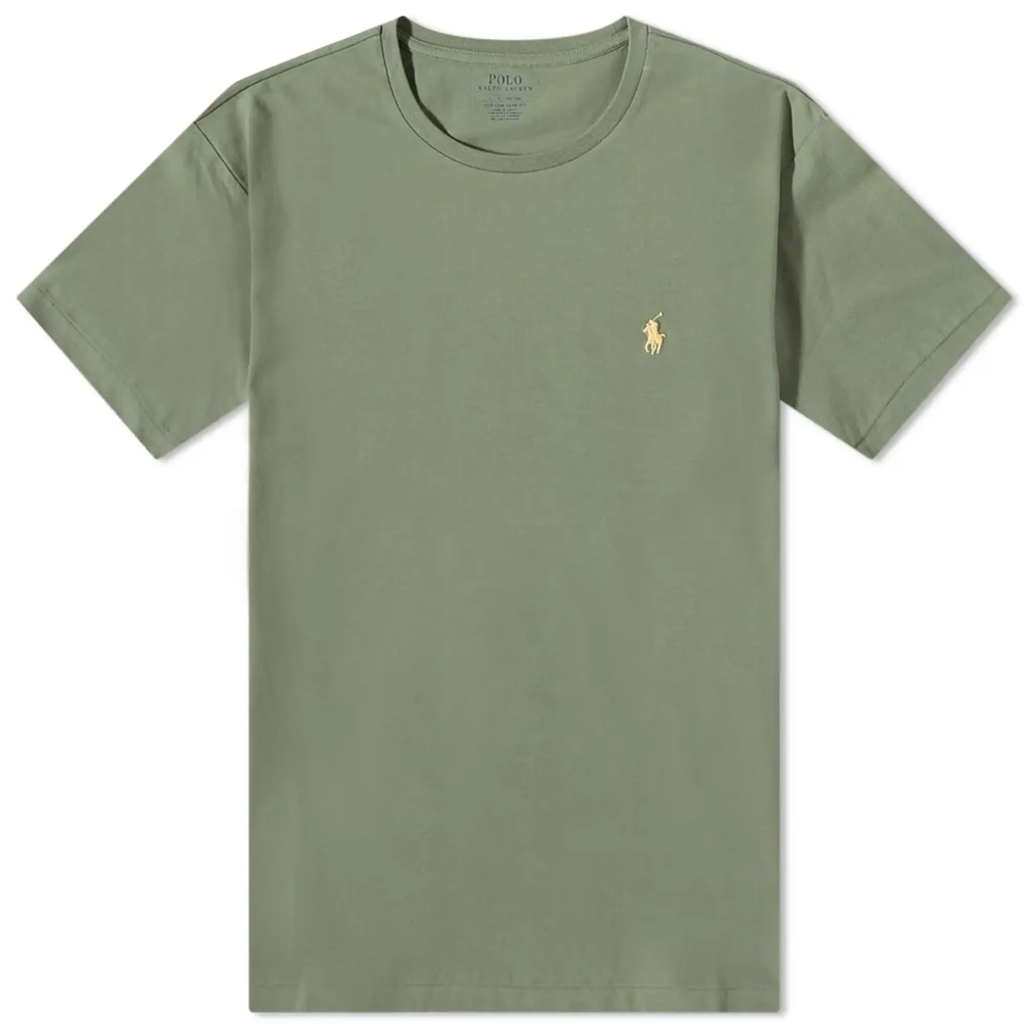 Polo Ralph Lauren Icon Logo T-Shirt Custom Fit In Mid Green