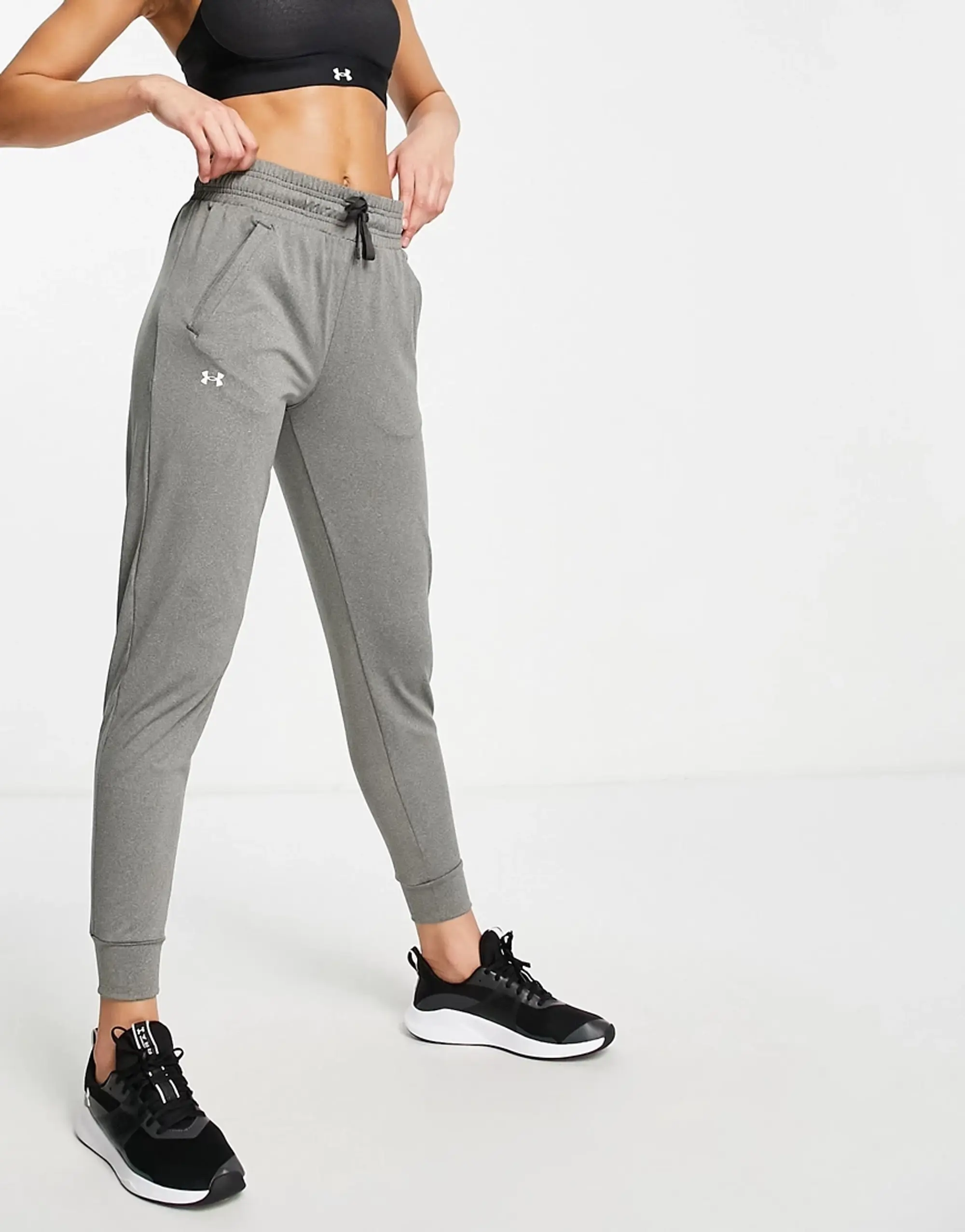 Under Armour Draw String Joggers In Grey