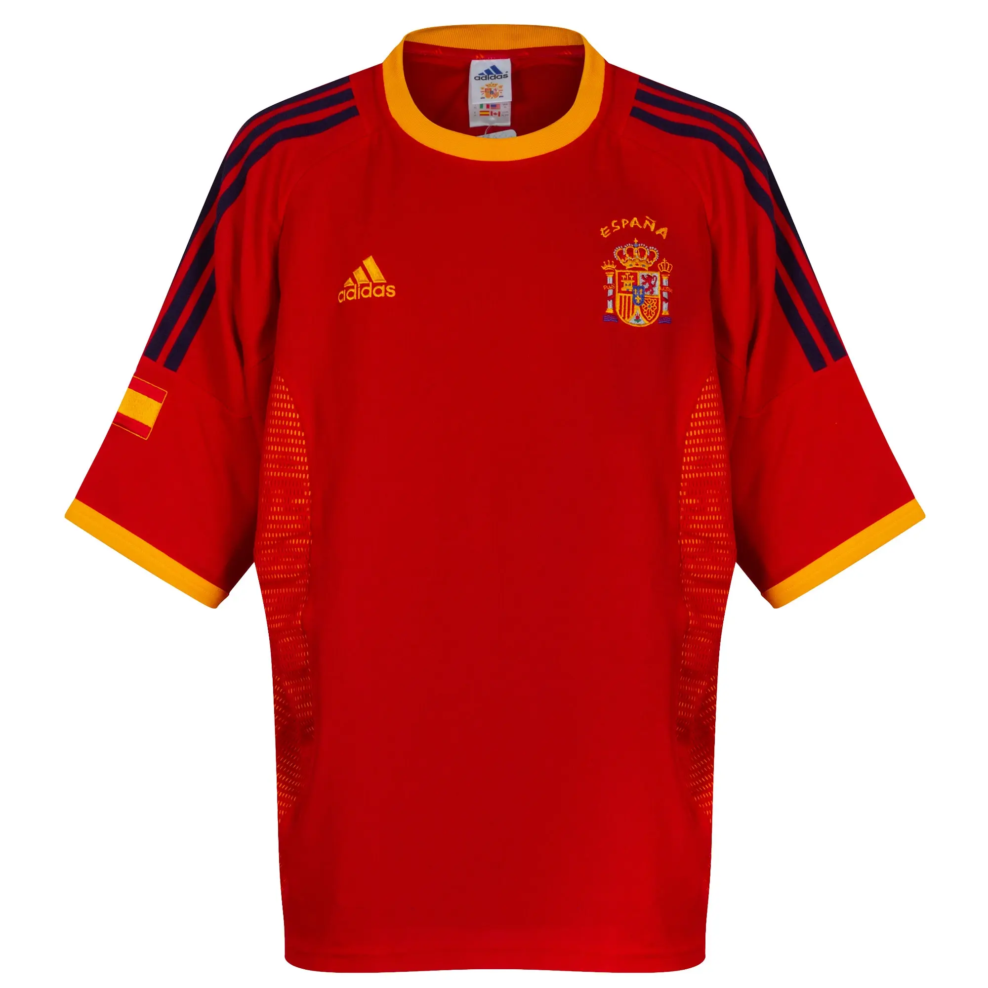 adidas Spain Mens SS Home Shirt 2002