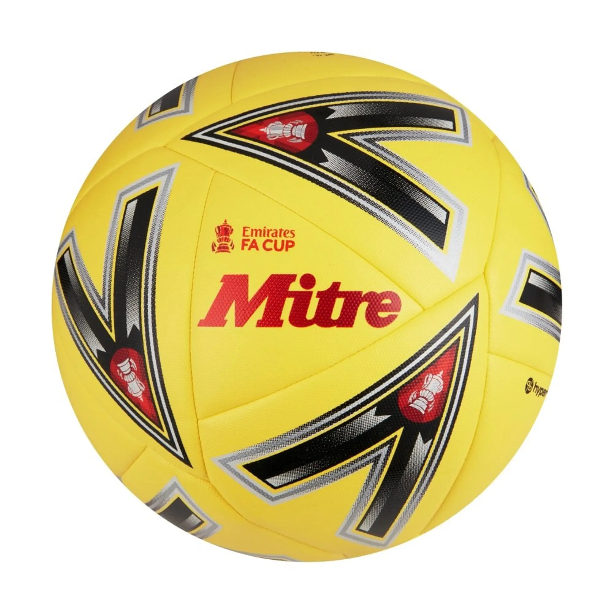 Mitre Emirates FA Cup Match Football - Yellow/Black/Red