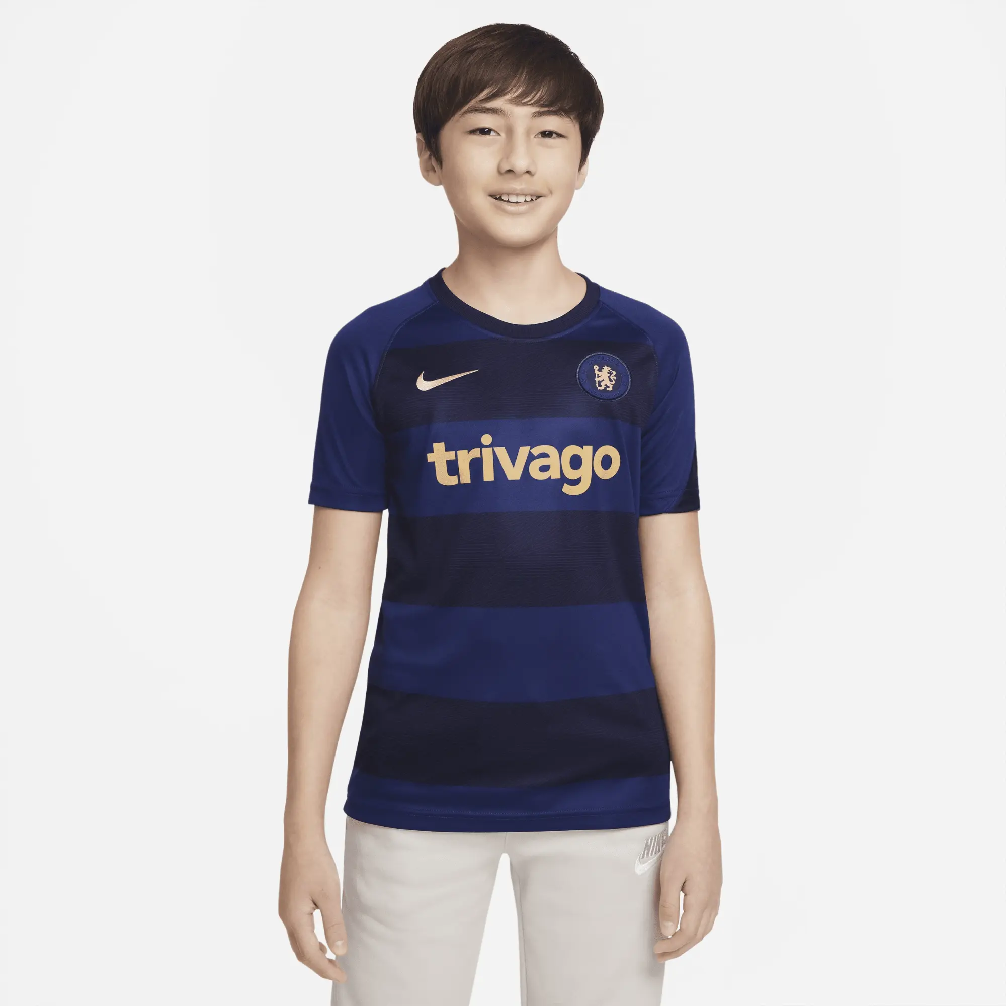 Nike Chelsea Kids SS Pre-Match Home Shirt 2021/22