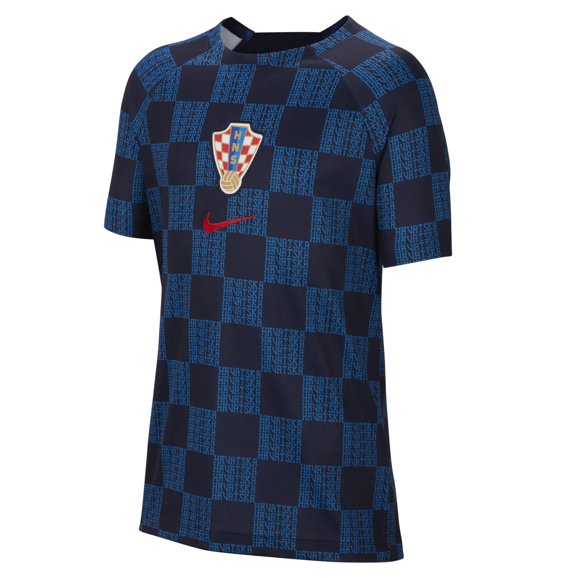 Nike Croatia Kids SS Pre-Match Home Shirt 2022