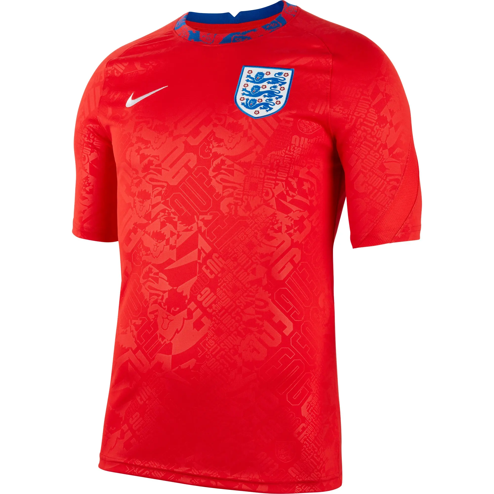 Nike England Mens SS Pre-Match Home Shirt 2020