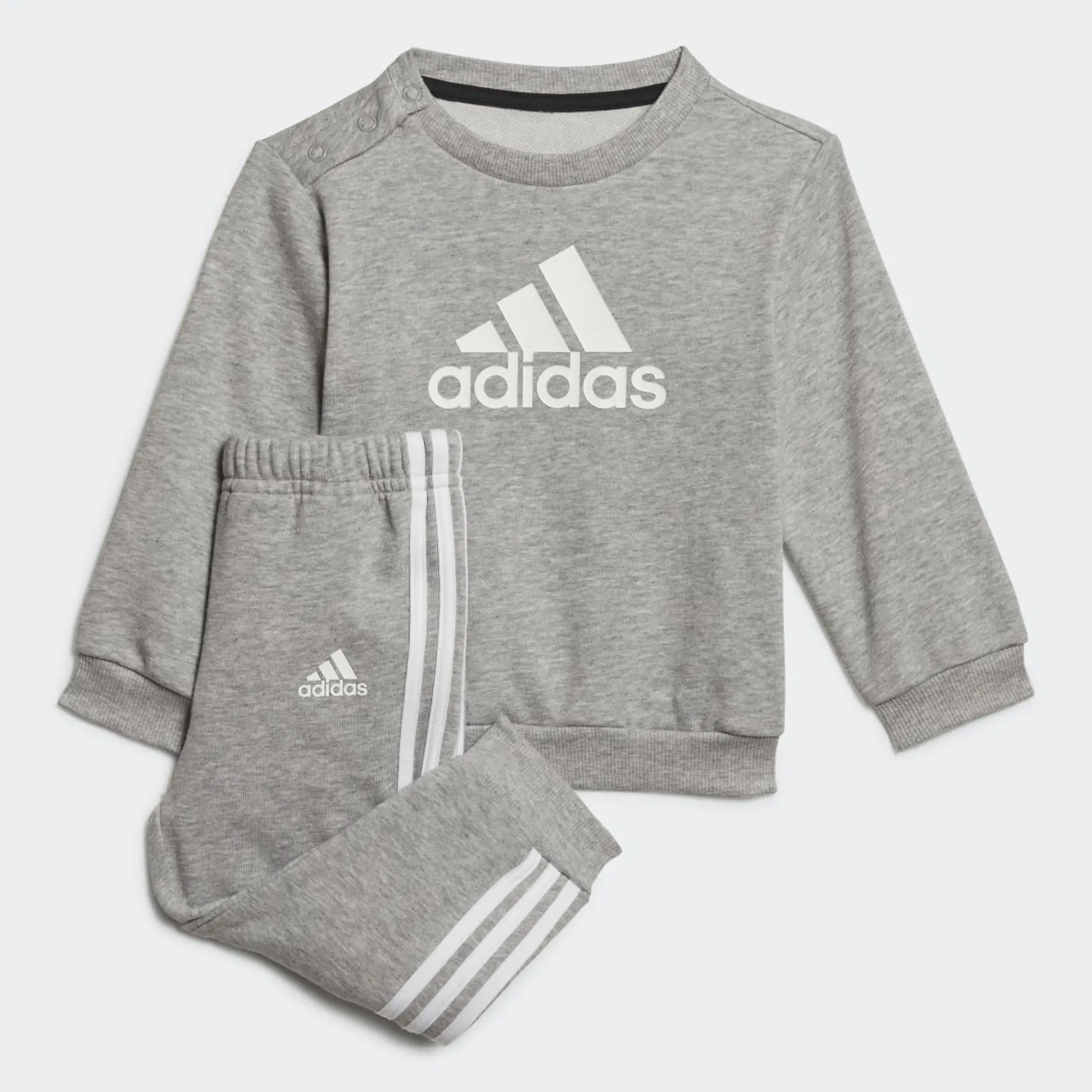 Boys, adidas Sportswear Favourites Toddler Unisex Badge Of Sport Crew & Jogger Set - Light Grey, Light Grey