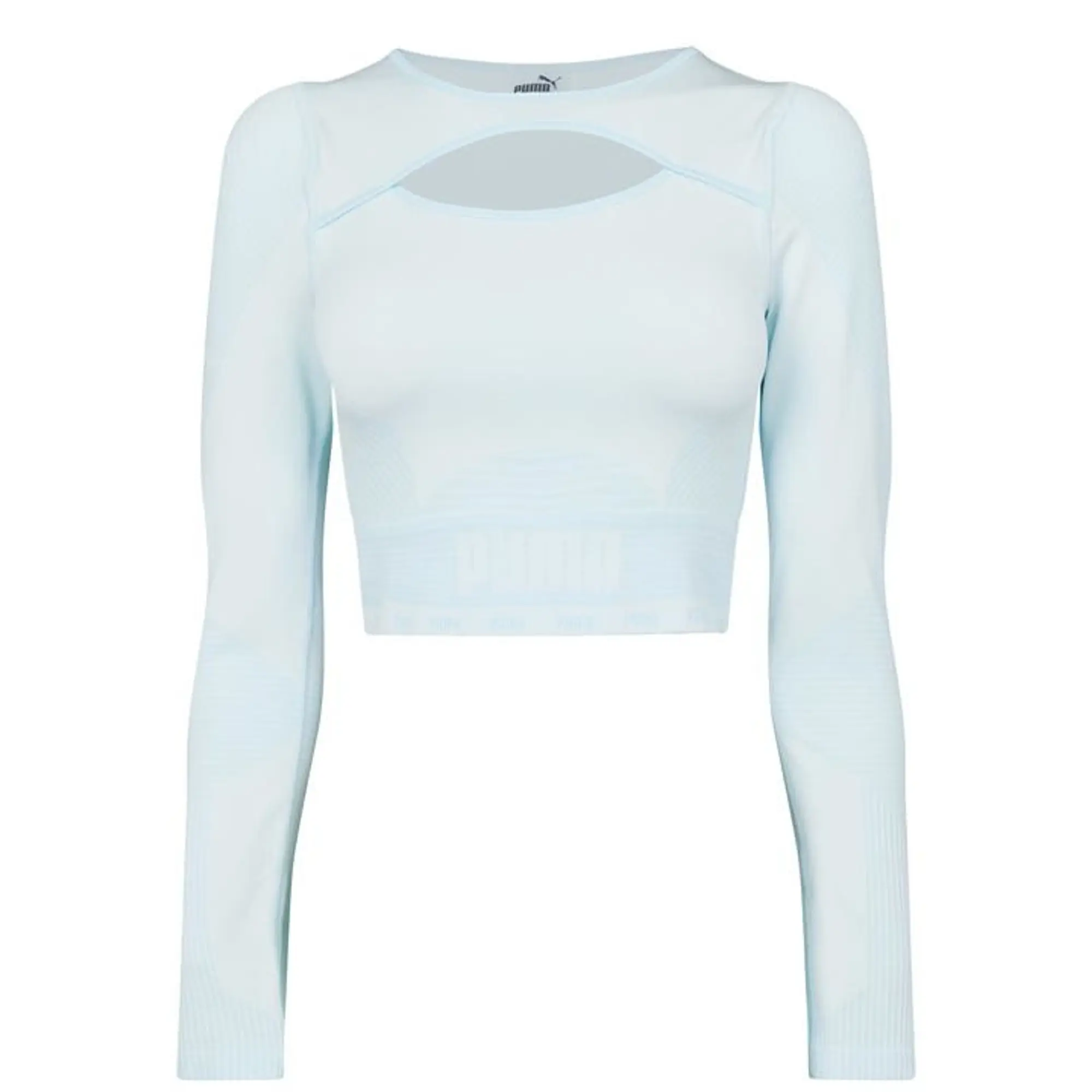 Puma Form Knit Seamless Long Sleeve Top Womens - White