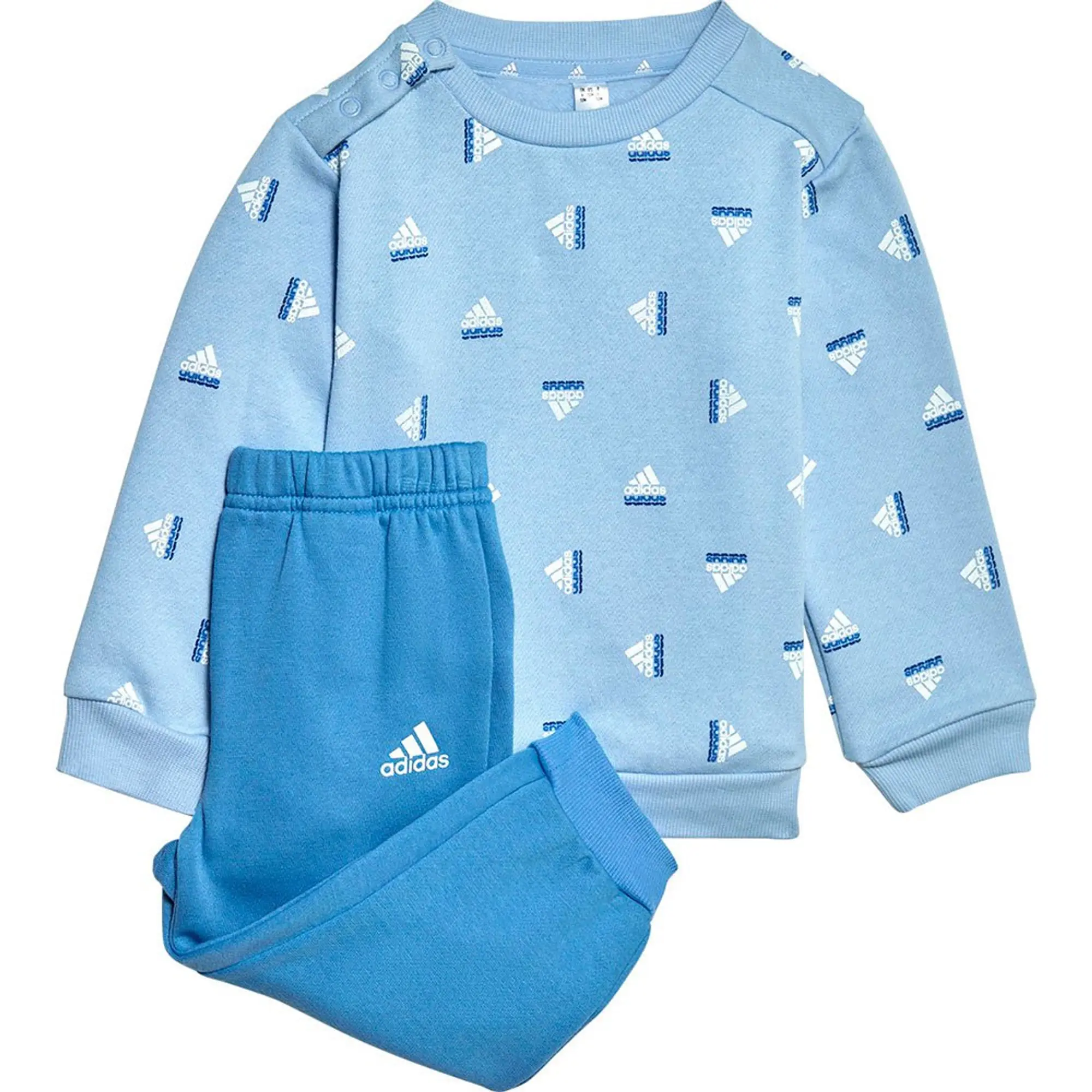 adidas Sportswear Infant Brand Love Crew & Jogger Set - Blue, Blue