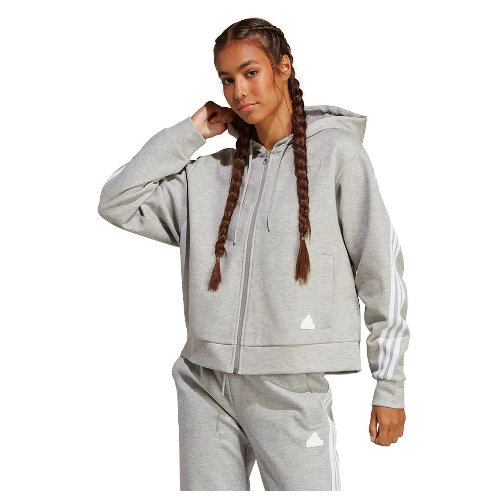 Adidas Hoodie Future Icons Full Zip - Grey