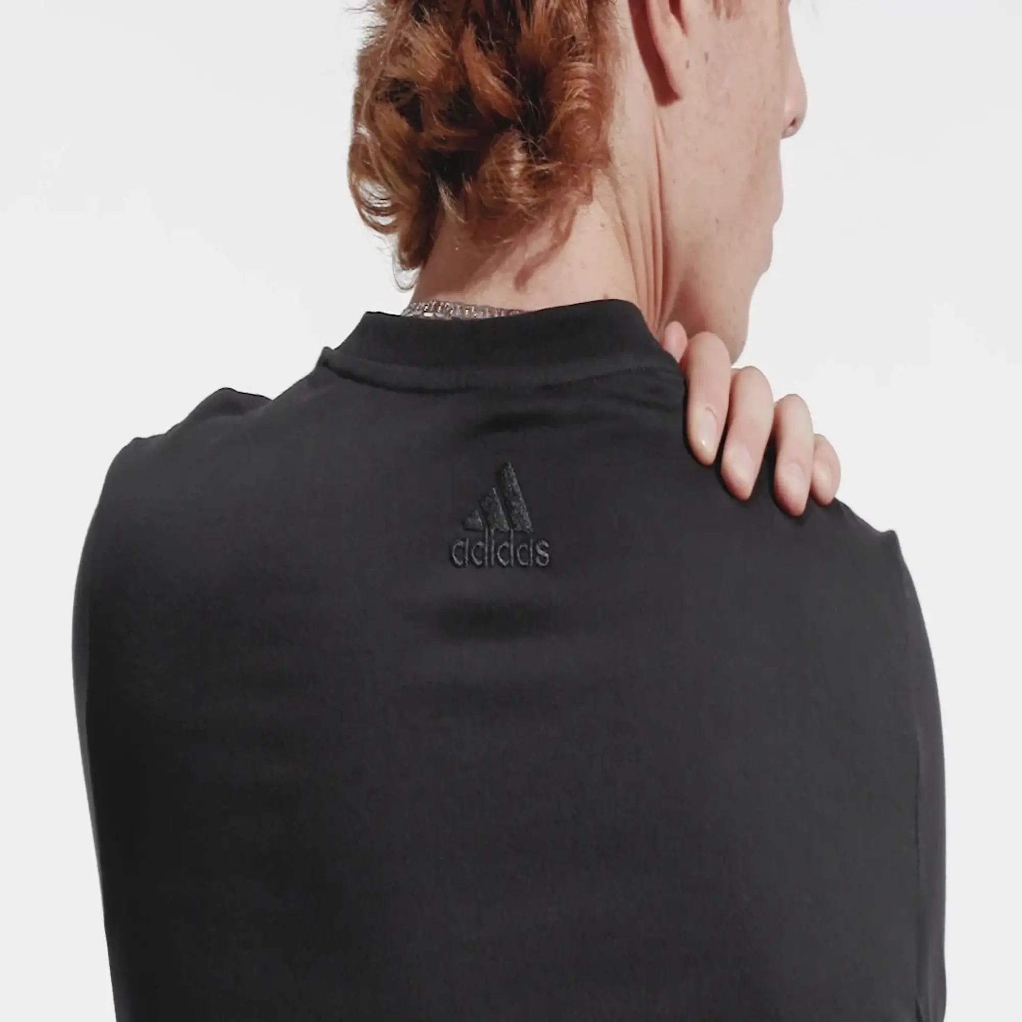 adidas Essentials Single Jersey Big Logo T-Shirt - Black / White