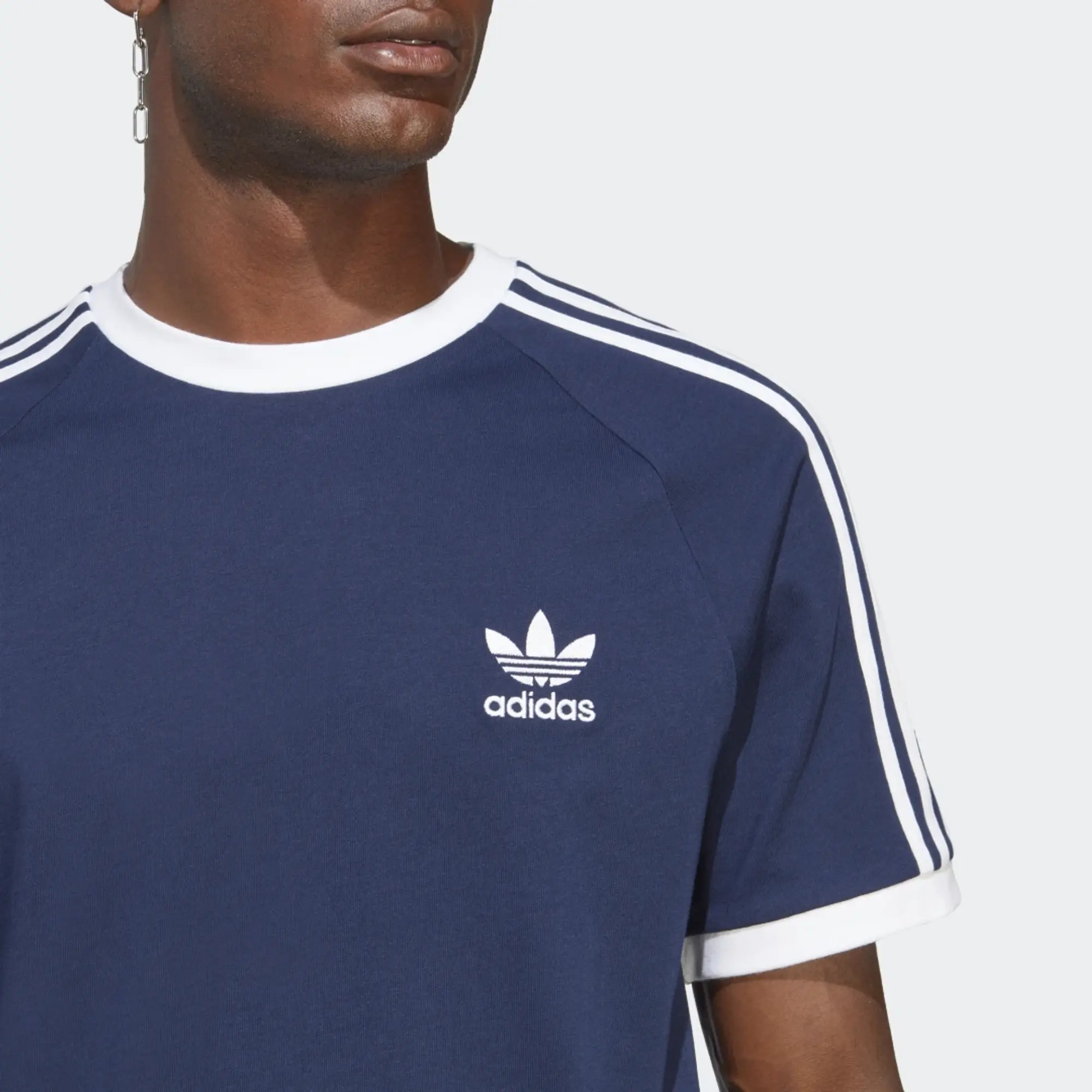 adidas Originals Men's 3-Stripes T-Shirt - Navy, Navy