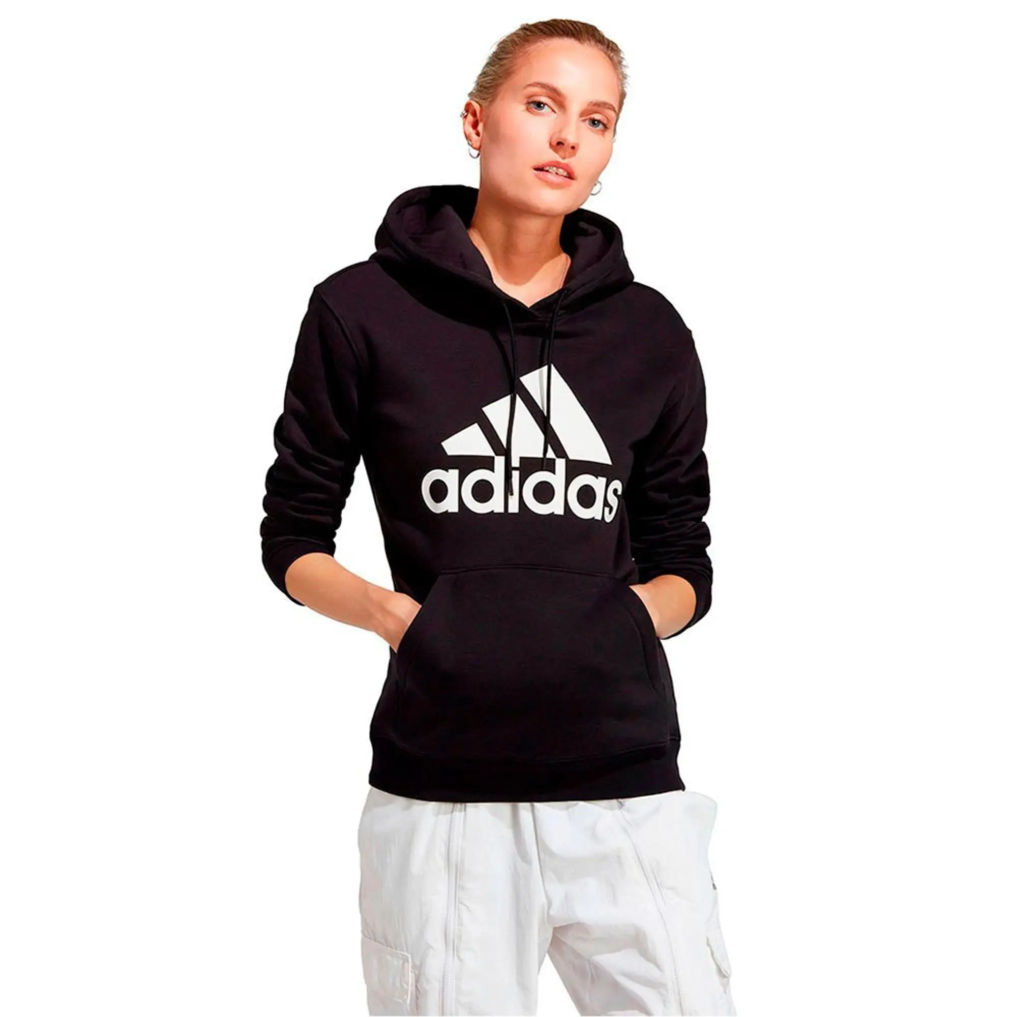 adidas Adidas Sportswear Big Logo Hoodie, Black/White