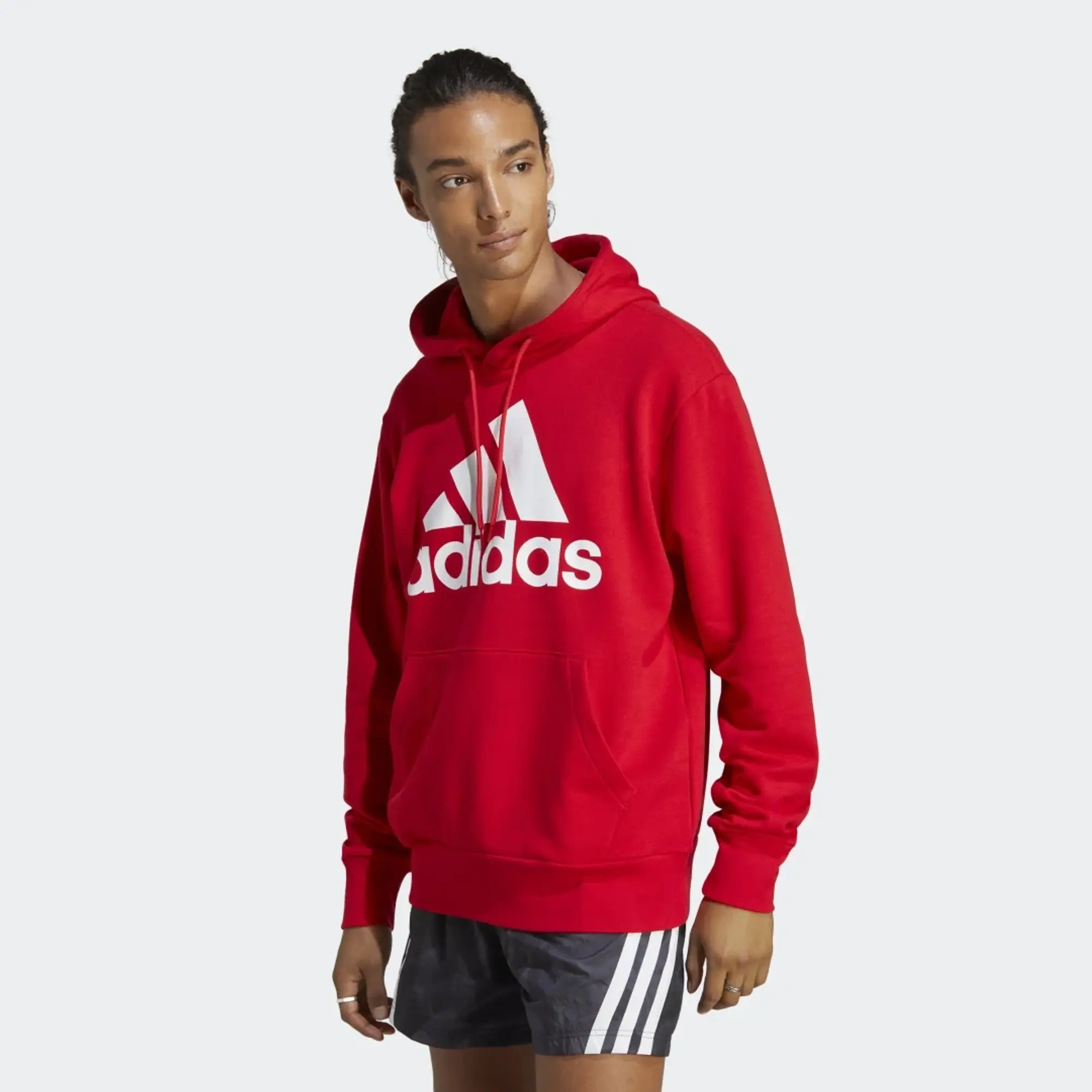 adidas Essentials French Terry Big Logo Hoodie, Red