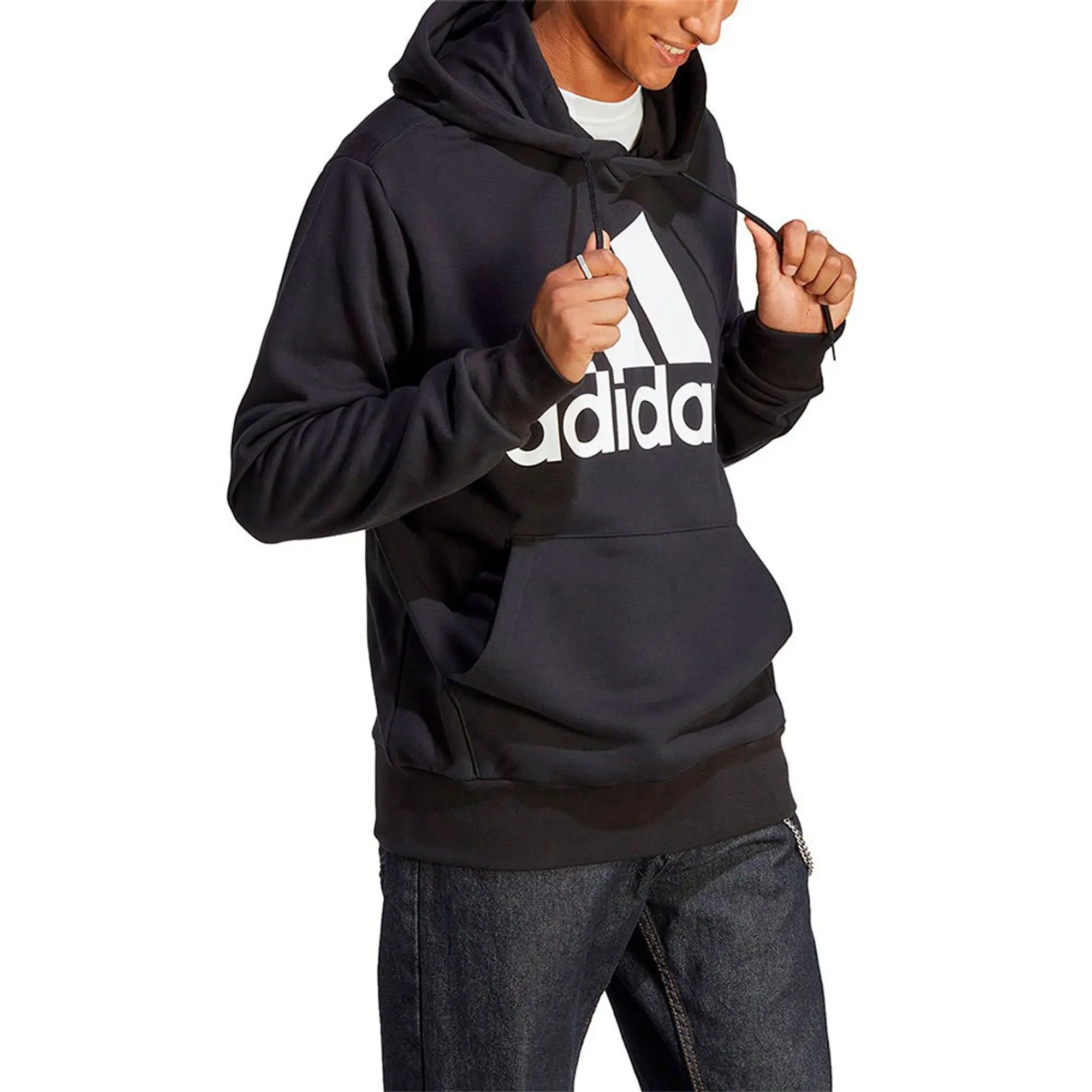 Adidas Hoodie Essentials French Terry Big Logo - Black
