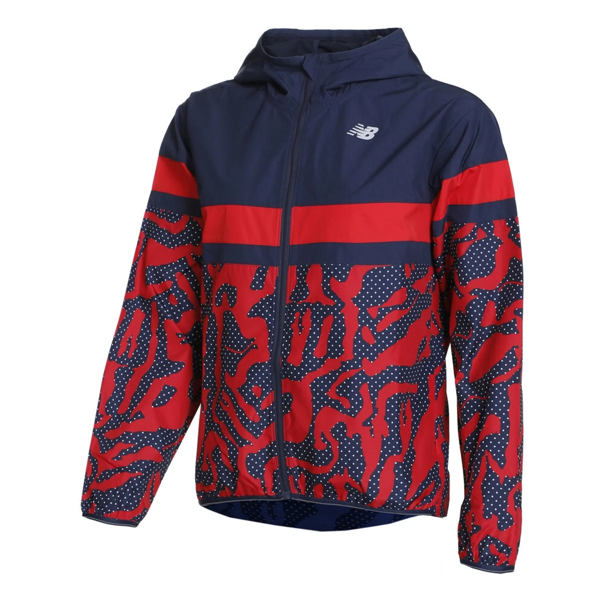 New Balance Printed Accelerate Running Jacket Women - Red, Blue