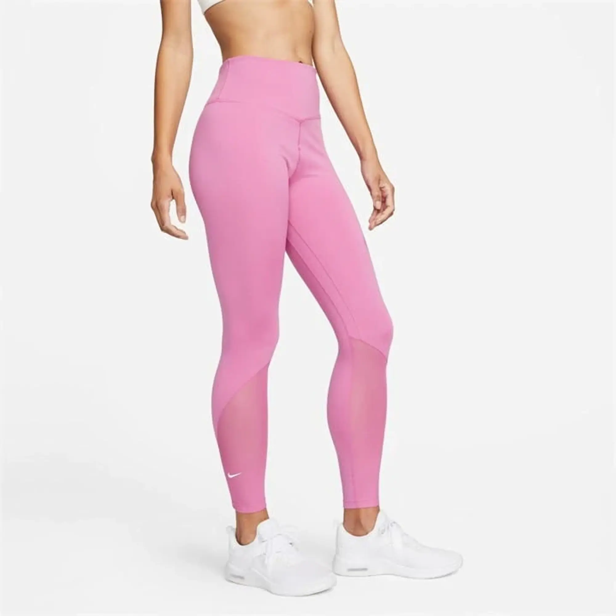 Nike Womens One 7/8 Mid Rise Leggings - Black, colorful adidas jumpsuit  for women pink