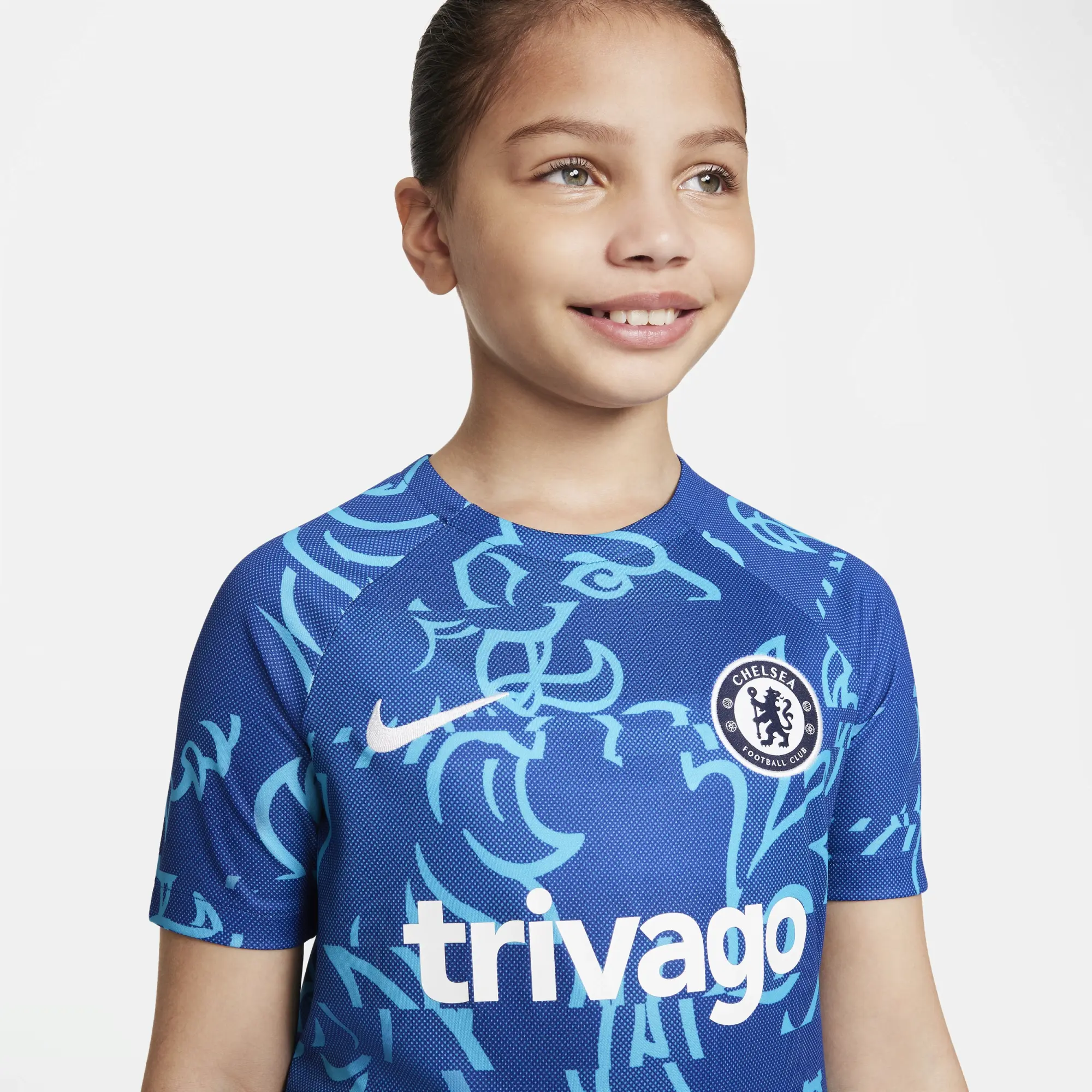 Nike Chelsea Kids SS Pre-Match Home Shirt 2022/23