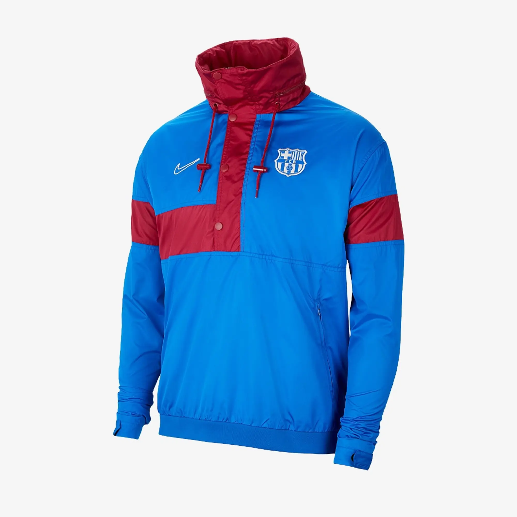 Nike 2021-2022 Barcelona Anorak Jacket (Blue)