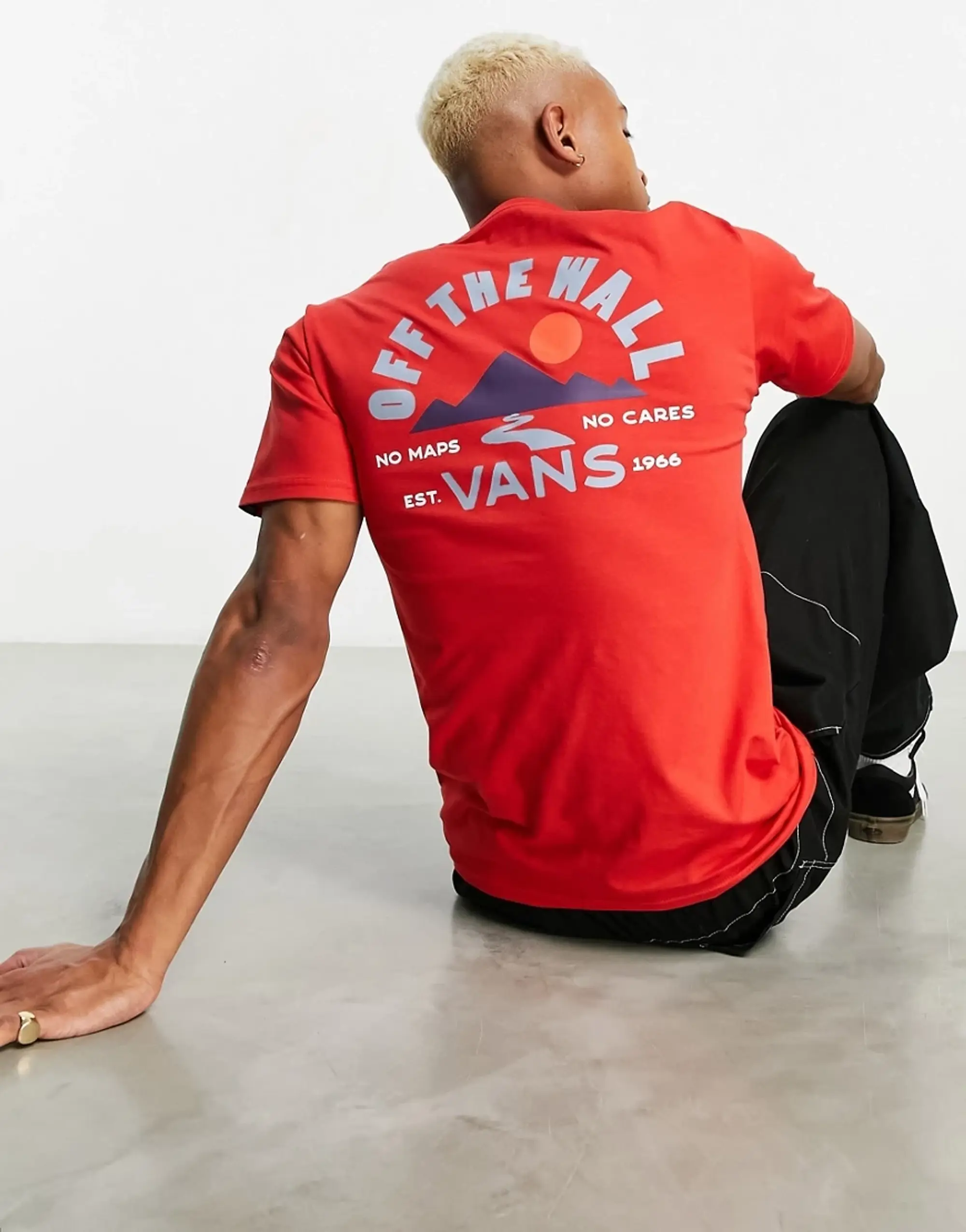 Vans Outdoor Club Back Print T-Shirt In Red