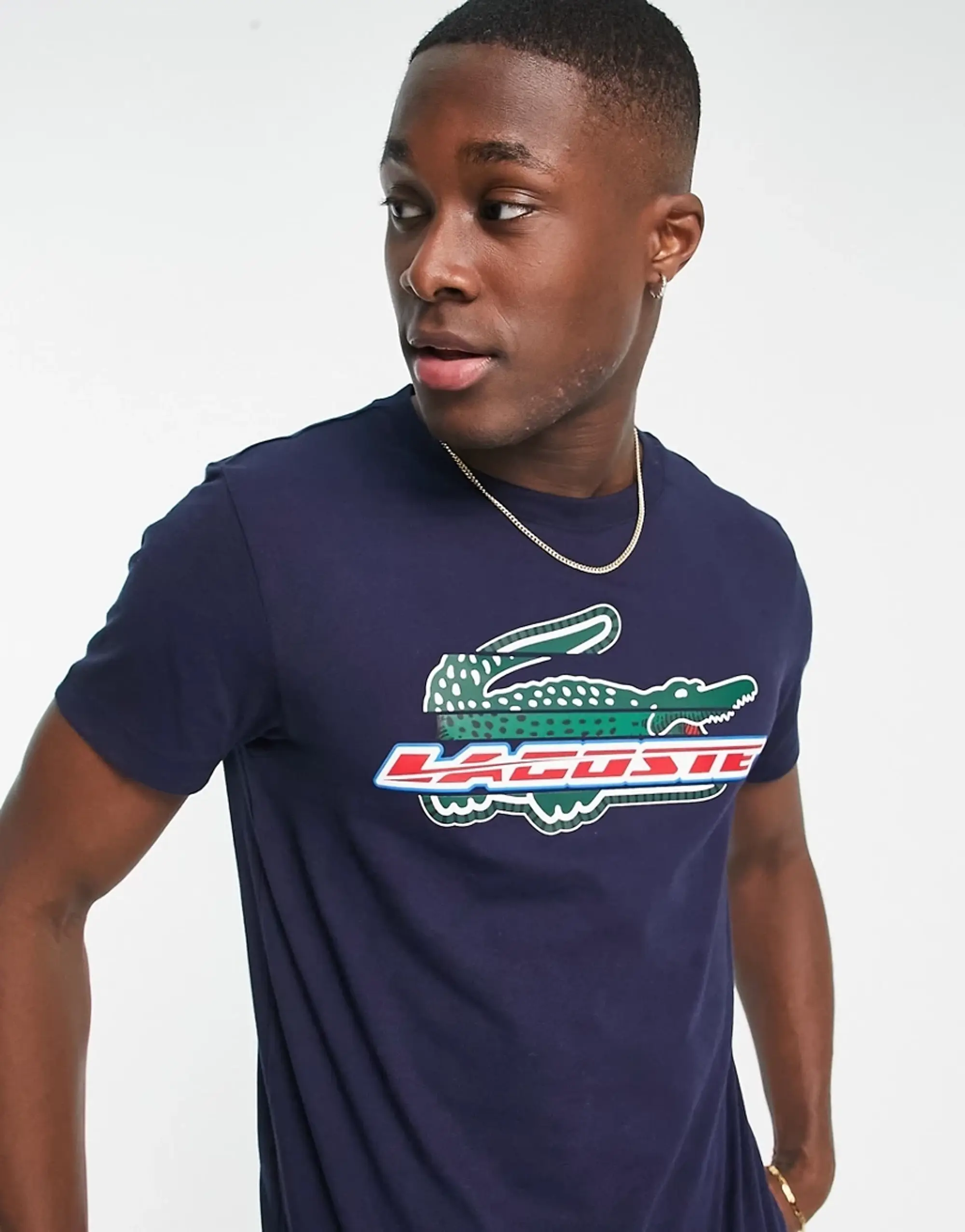 Men’s Lacoste Sport Regular Fit Organic Cotton T-shirt - Navy Blue