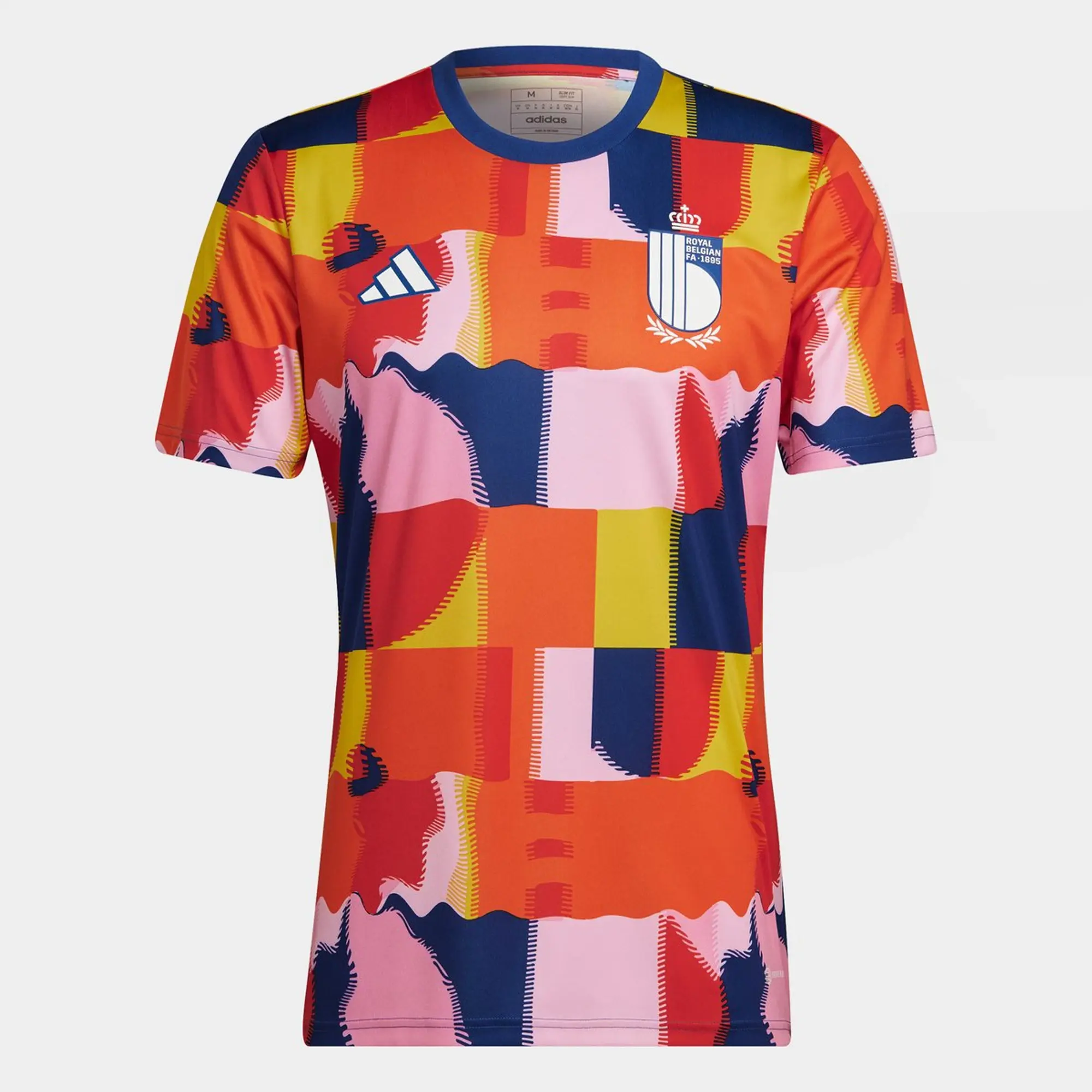 adidas Belgium Mens SS Pre-Match Home Shirt 2022