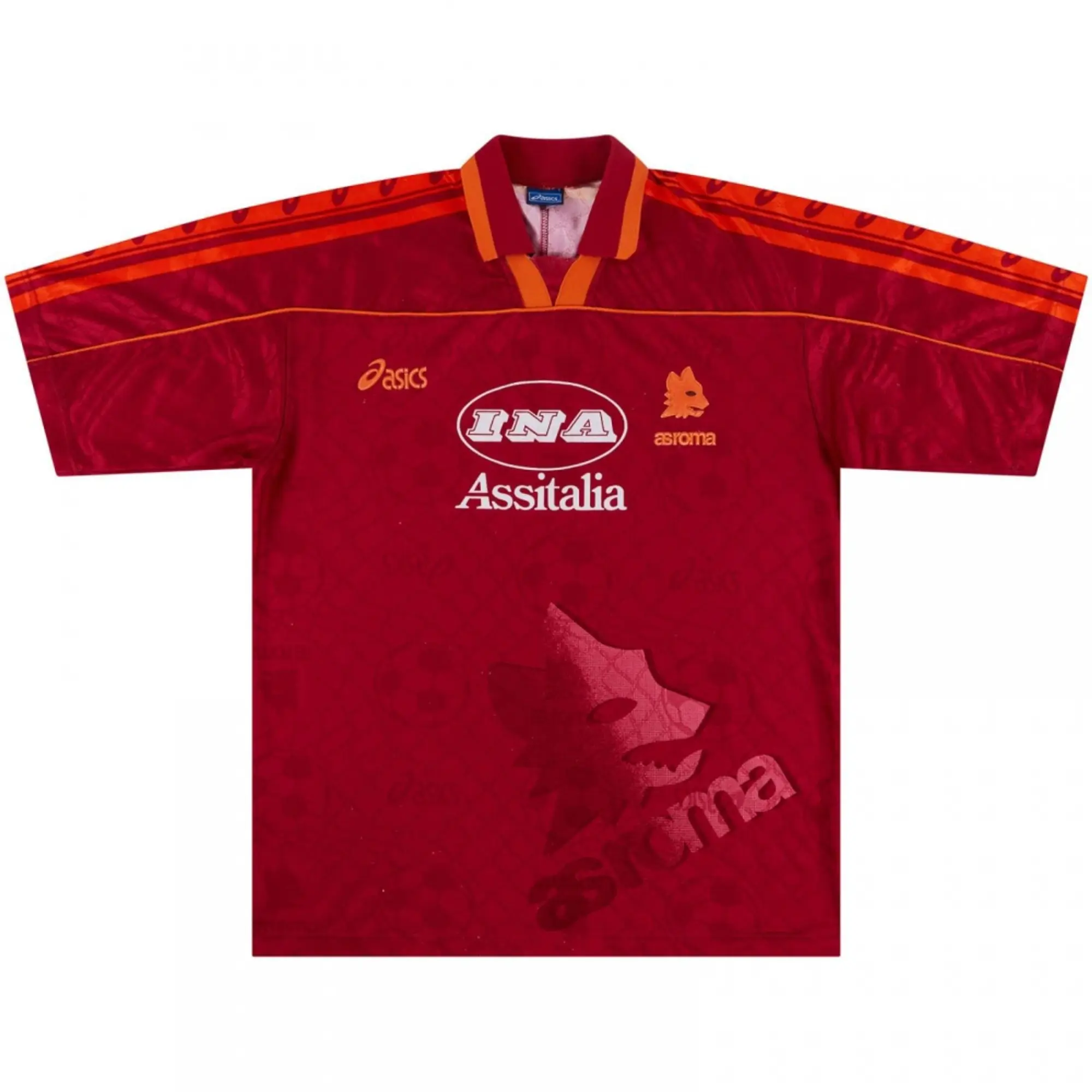 Asics Roma Mens SS Home Shirt 1995/96