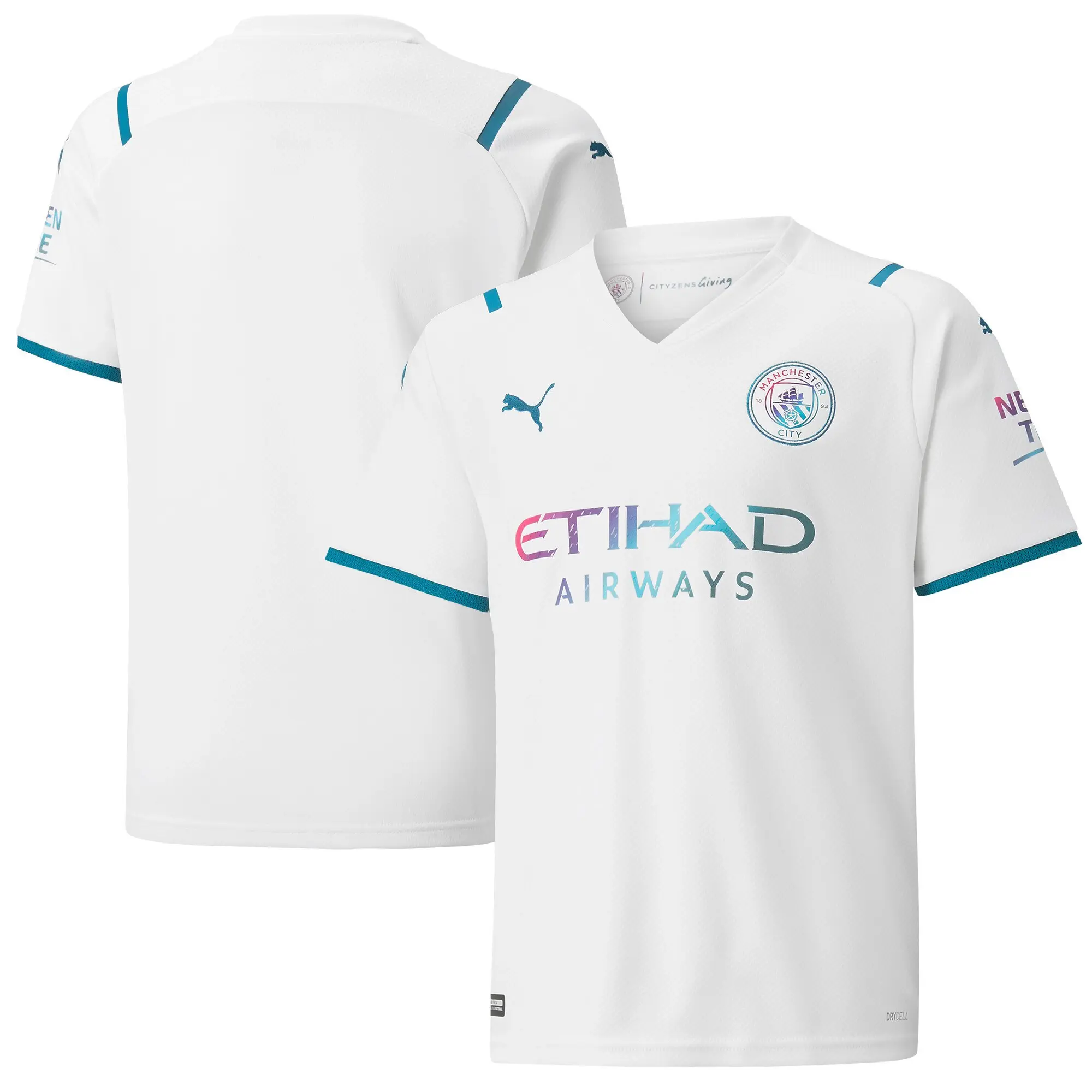 Puma Manchester City Kids SS Away Shirt 2021/22