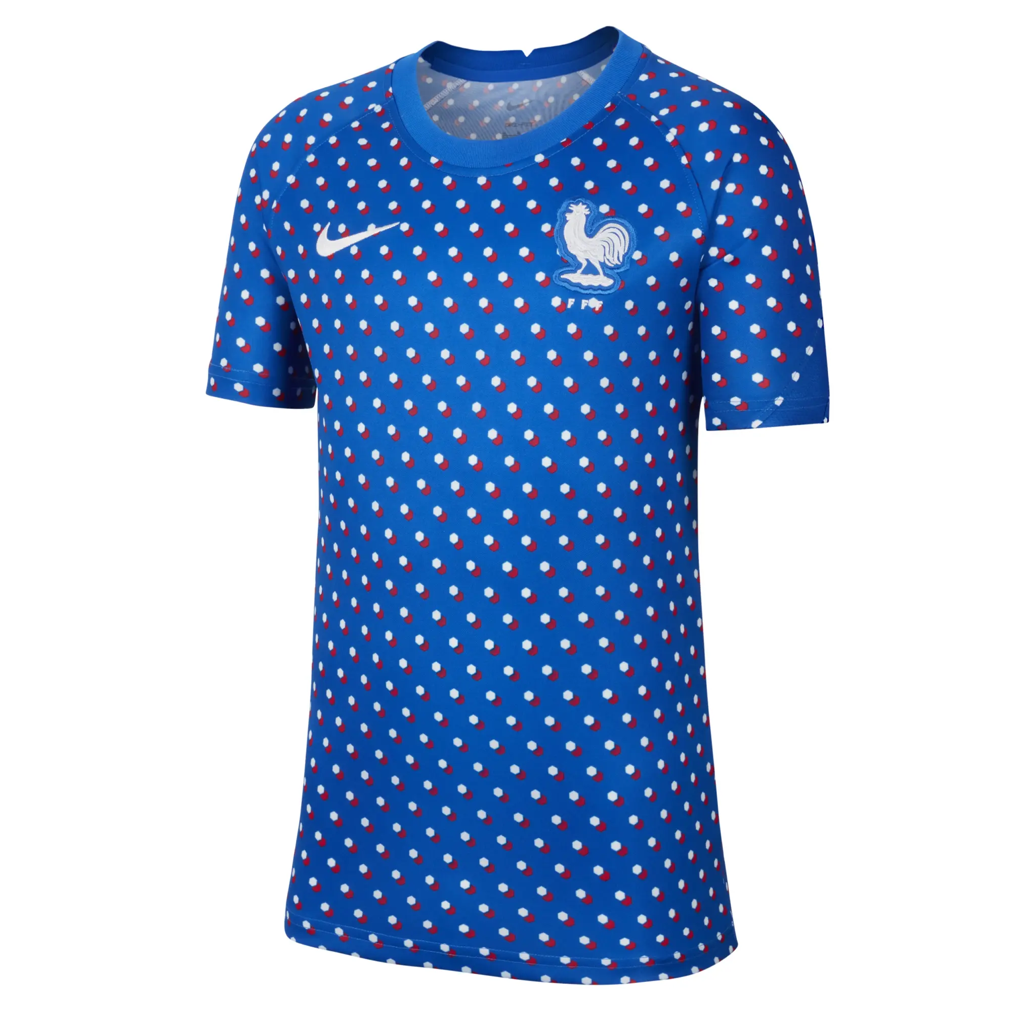 Nike France Kids SS Pre-Match Home Shirt 2022