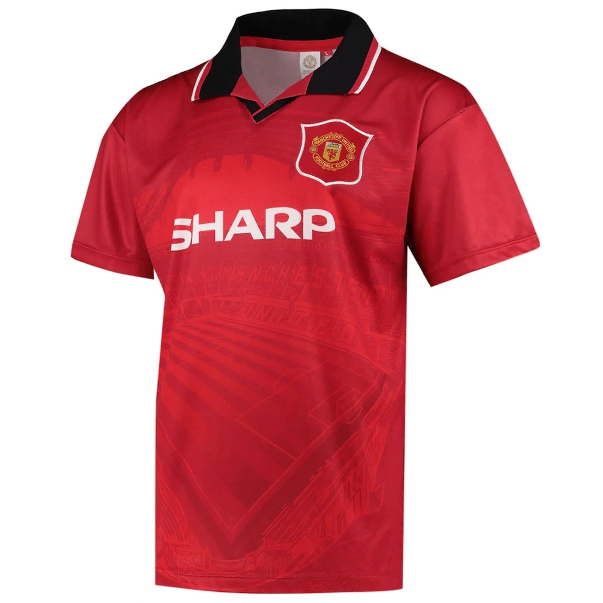 Score Draw Manchester United Mens SS Home Shirt 1996/97