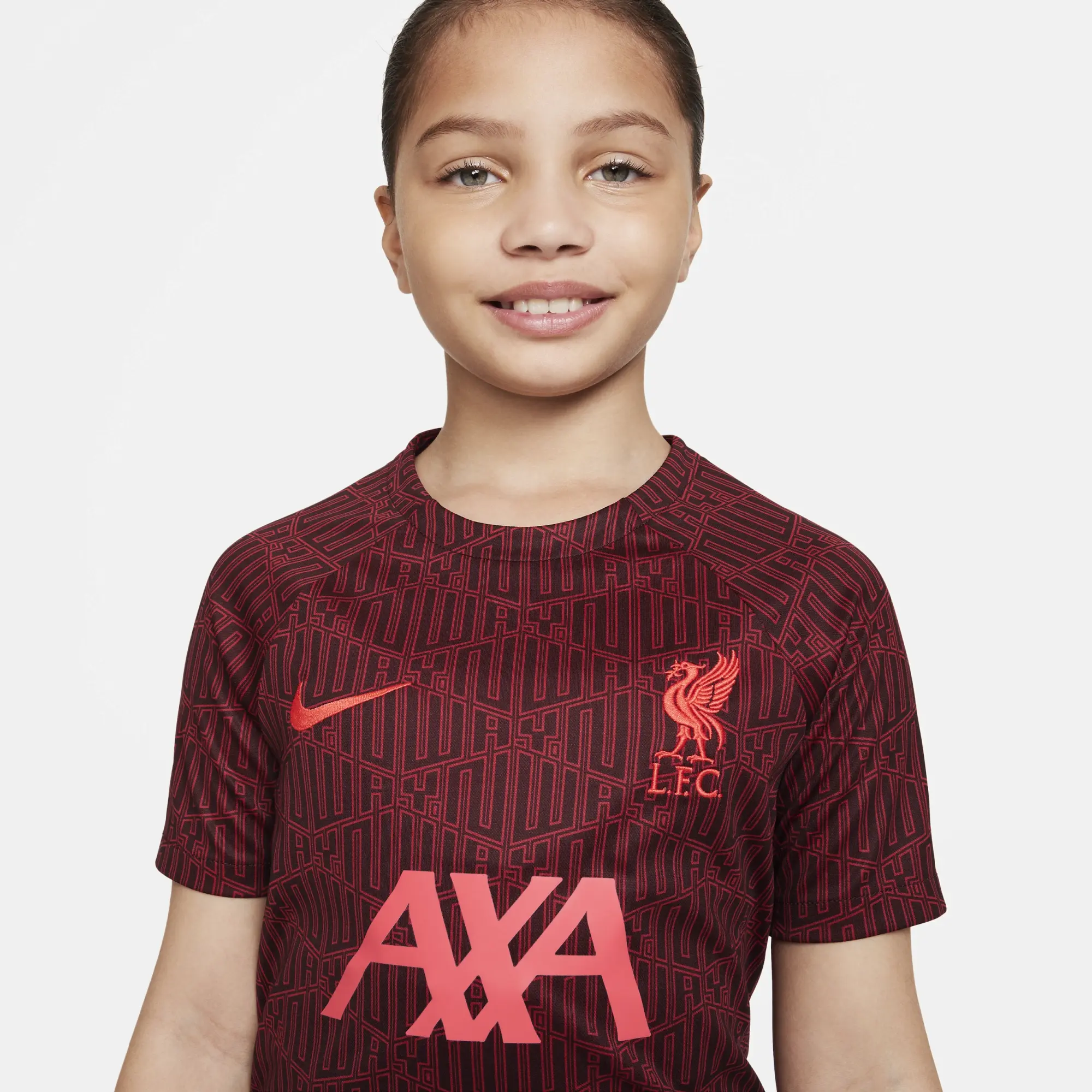 Nike Liverpool Kids SS Pre-Match Home Shirt 2022/23
