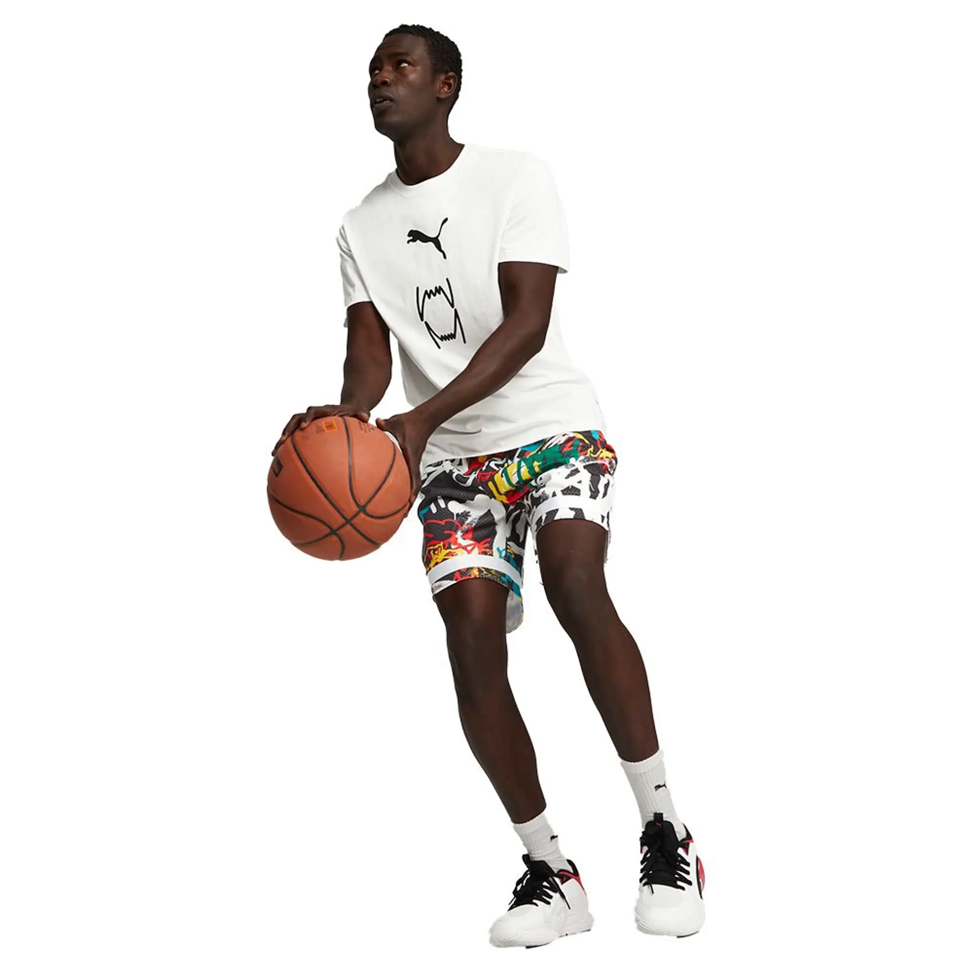 Puma Mens Franchise Core Basketball T-Shirt - White
