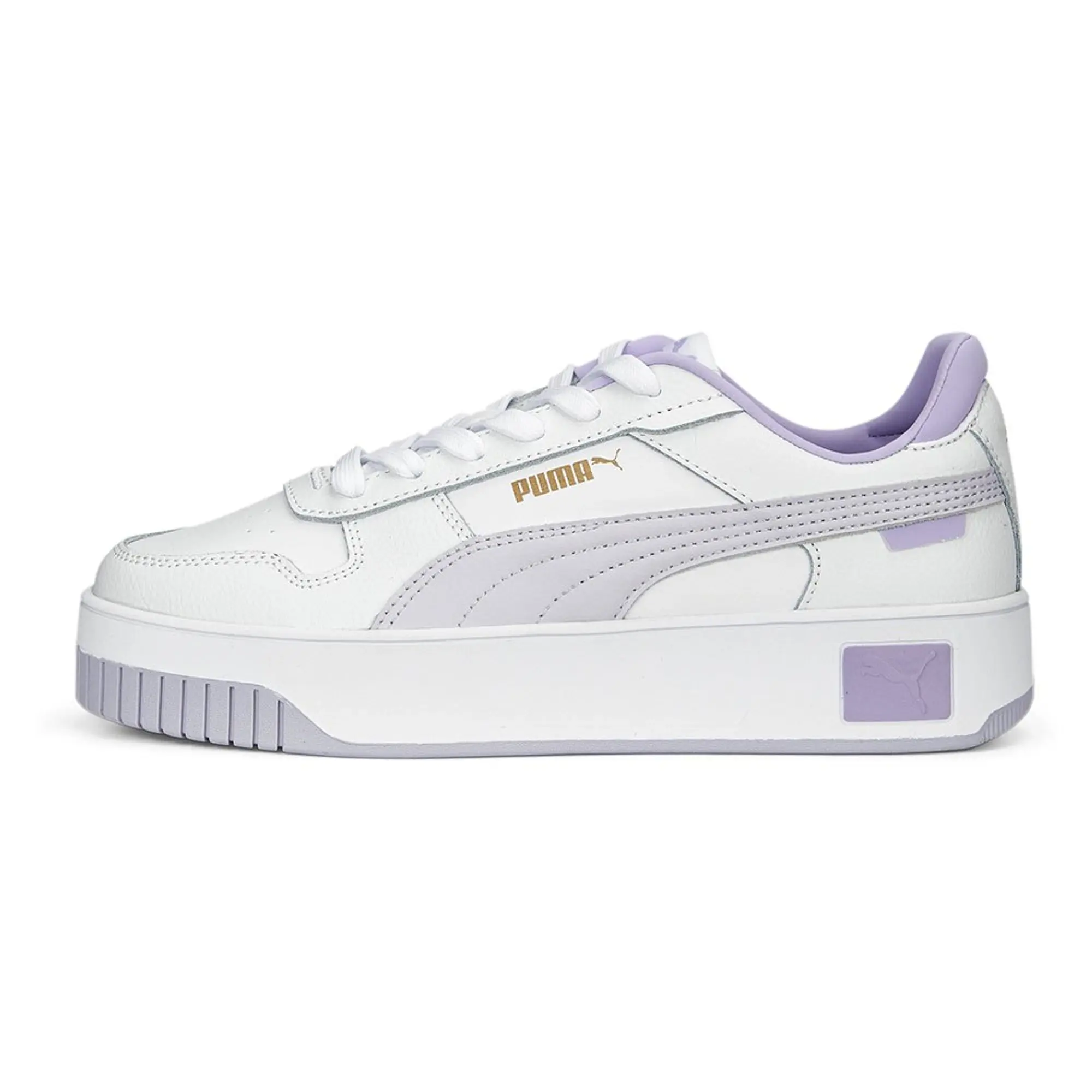 PUMA carina street trainers in white & purple