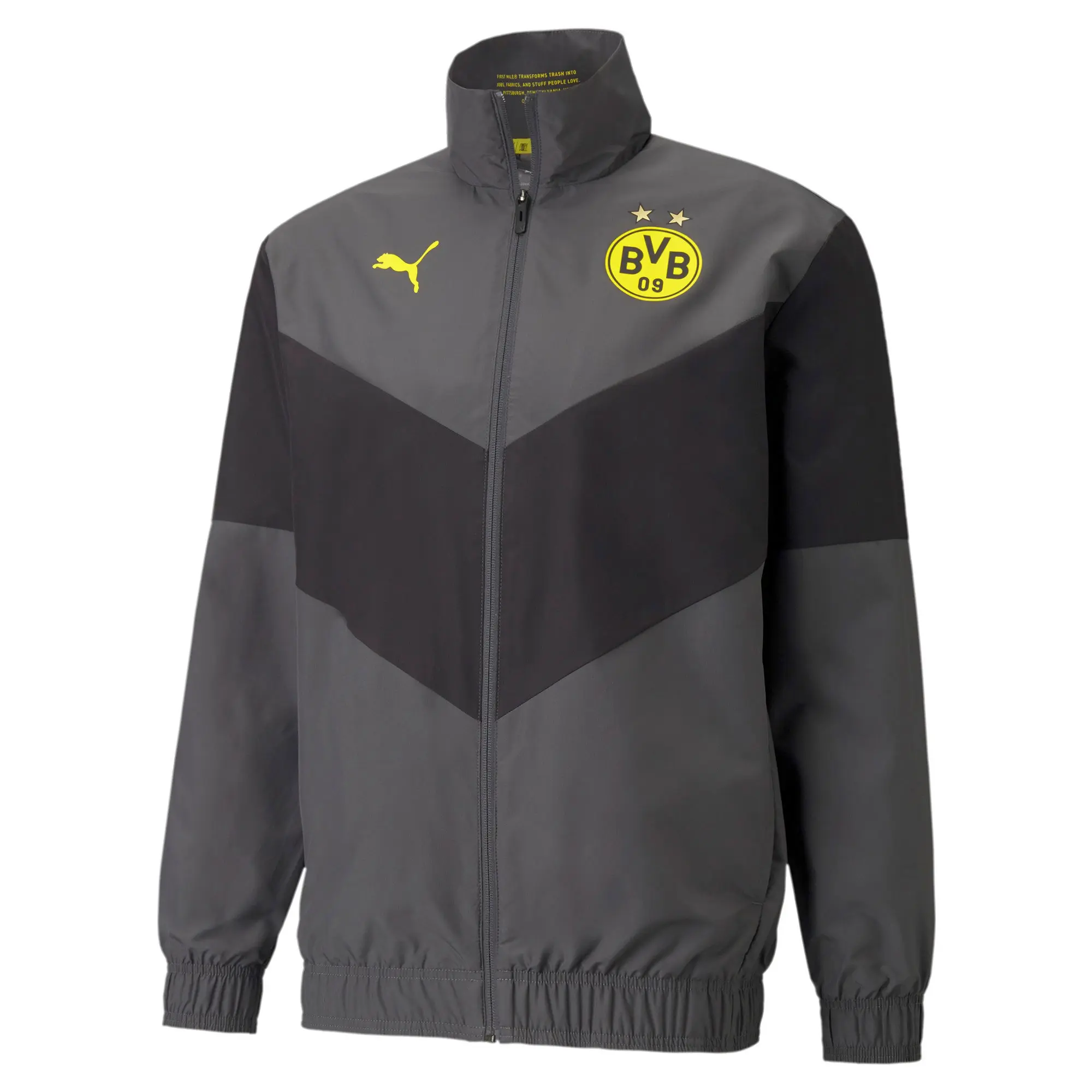 Puma 2021-2022 Borussia Dortmund Pre Match Jacket (Asphalt)