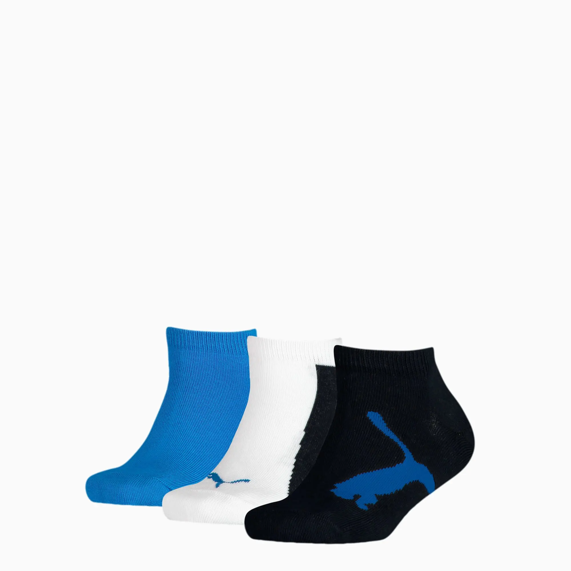 PUMA Kids' Bwt Sneaker - Trainer Socks 3 Pack, Dark Blue