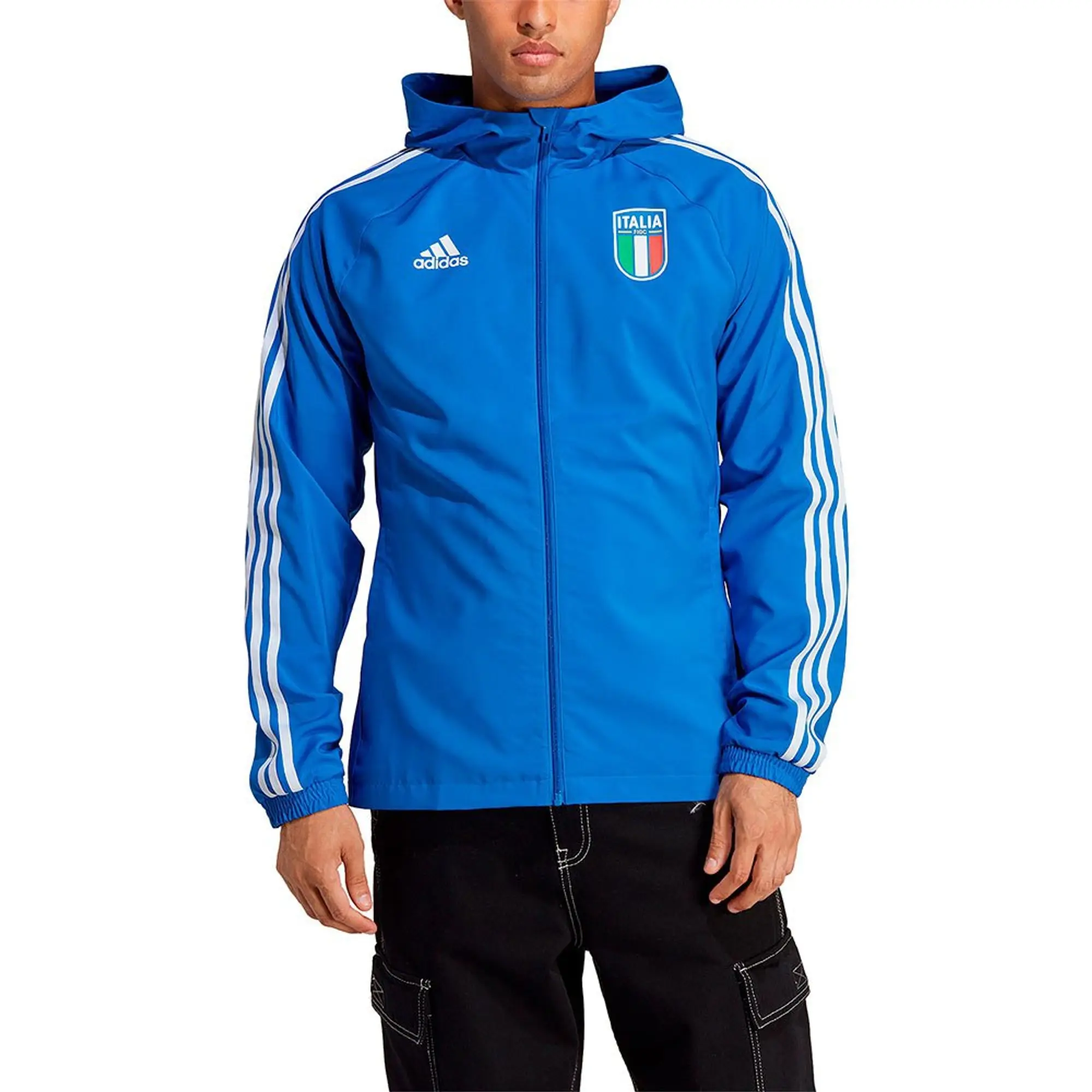 adidas 2023-2024 Italy Windbreaker Jacket (Blue)