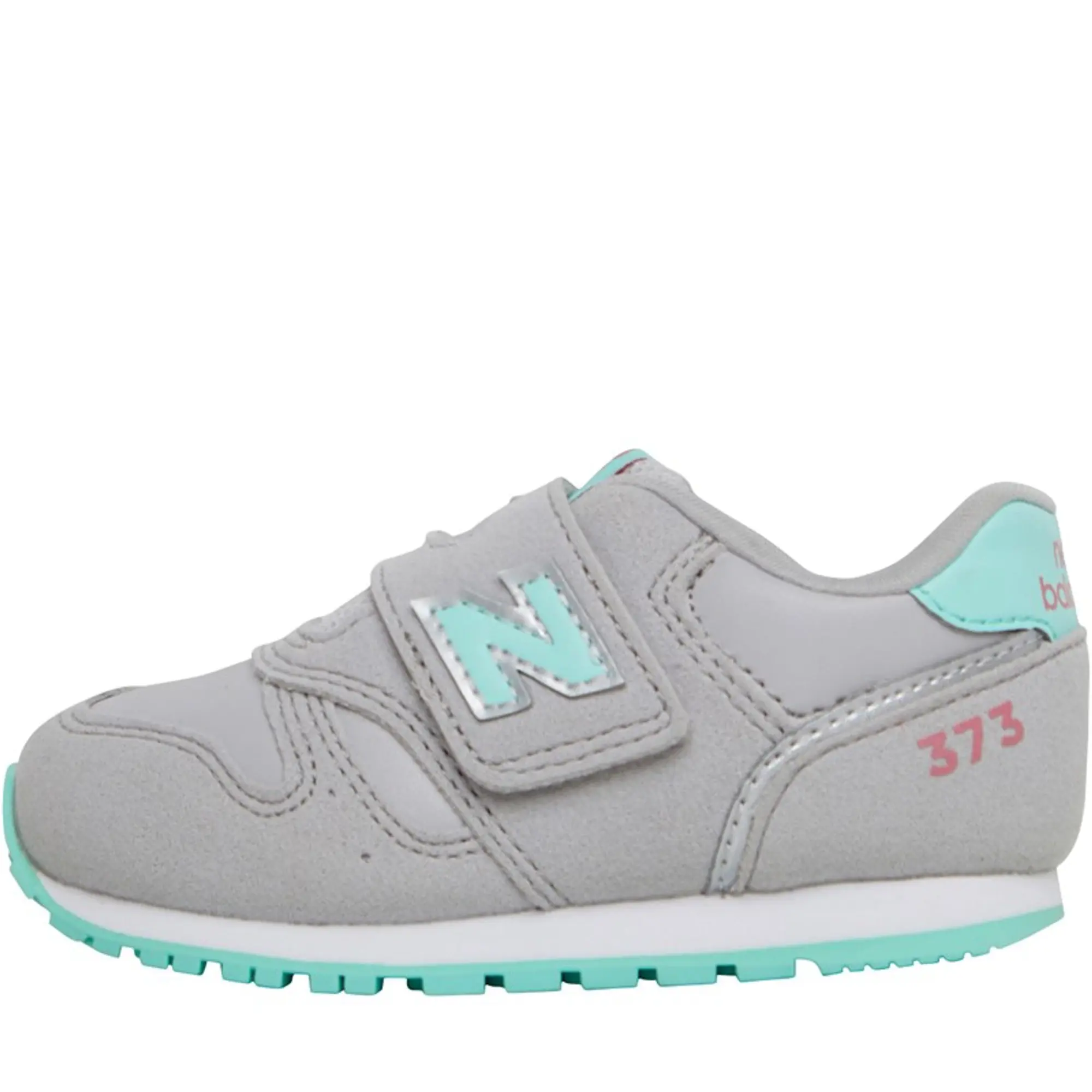 New Balance Infant Girls 373 Hook And Loop Trainers Grey/Mint