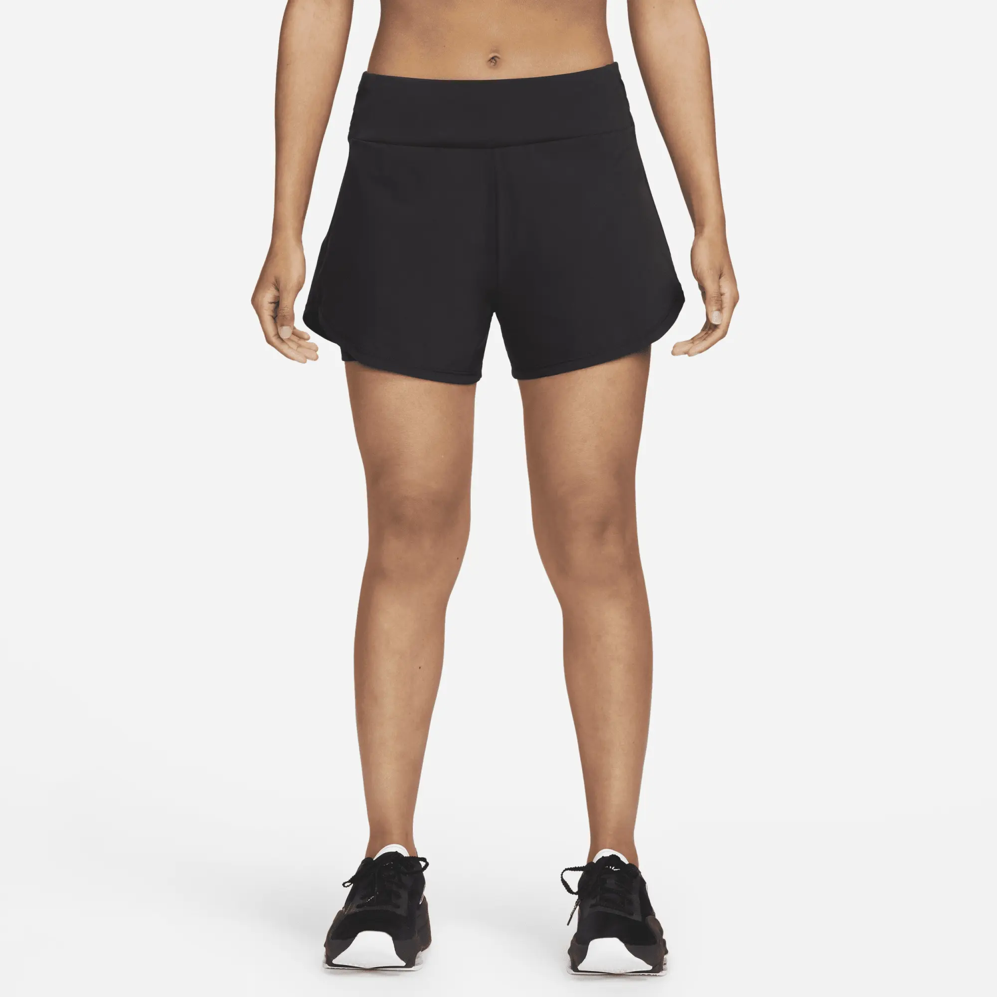 Nike Dri-FIT Bliss Women's Mid-Rise 3 2-in-1 Shorts - Black
