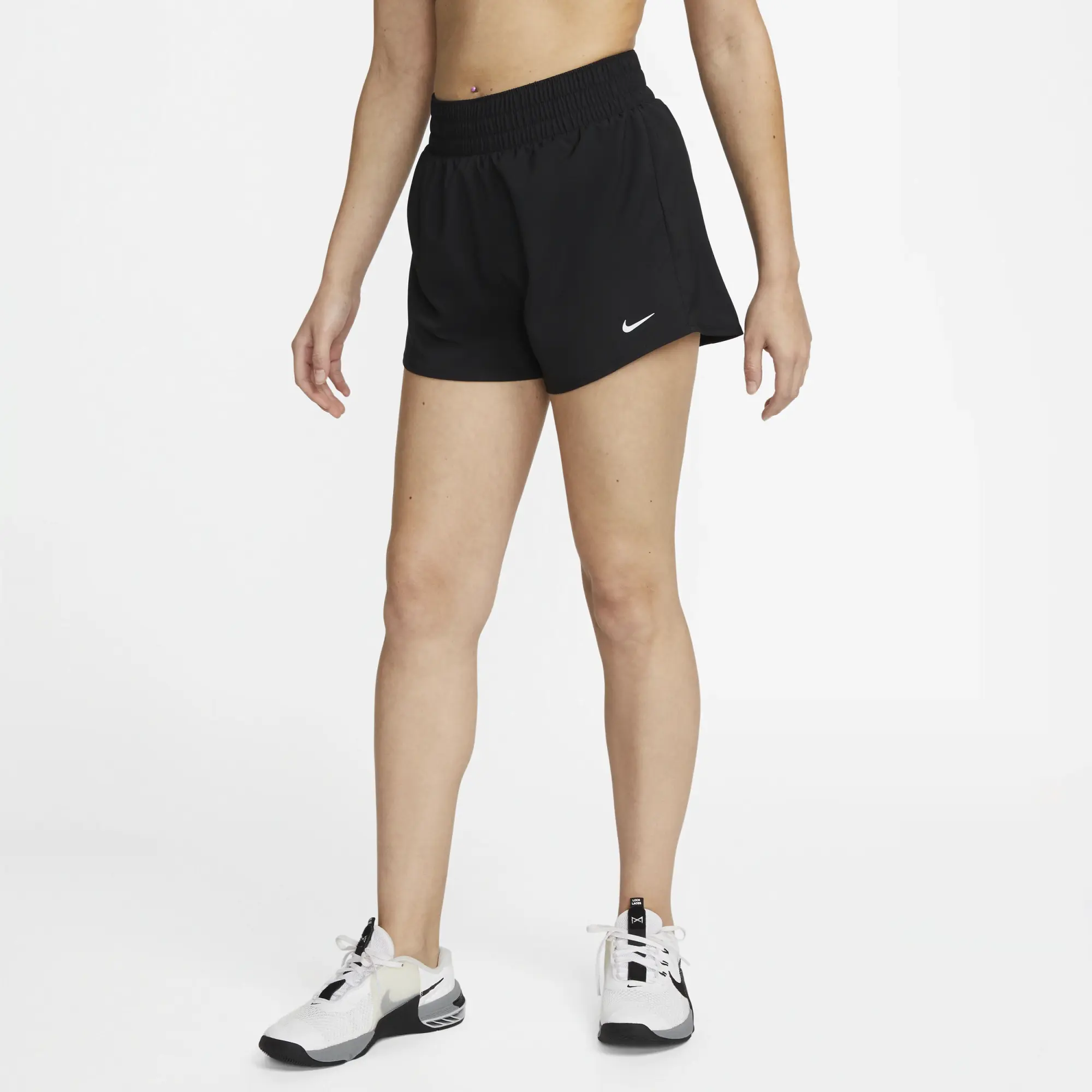 Nike One Women's Dri-FIT High-Waisted 8cm (approx.) Brief-Lined Shorts - Black