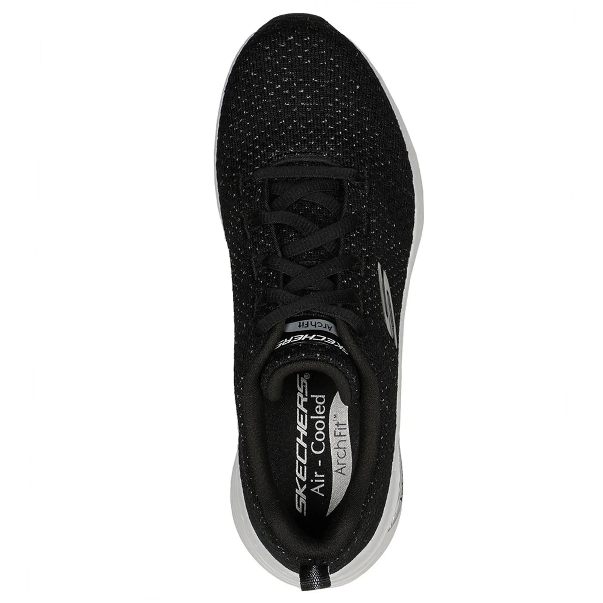 Skechers Skechers Arch Fit Glee For All Lace Up Trainers - Black & White, Black