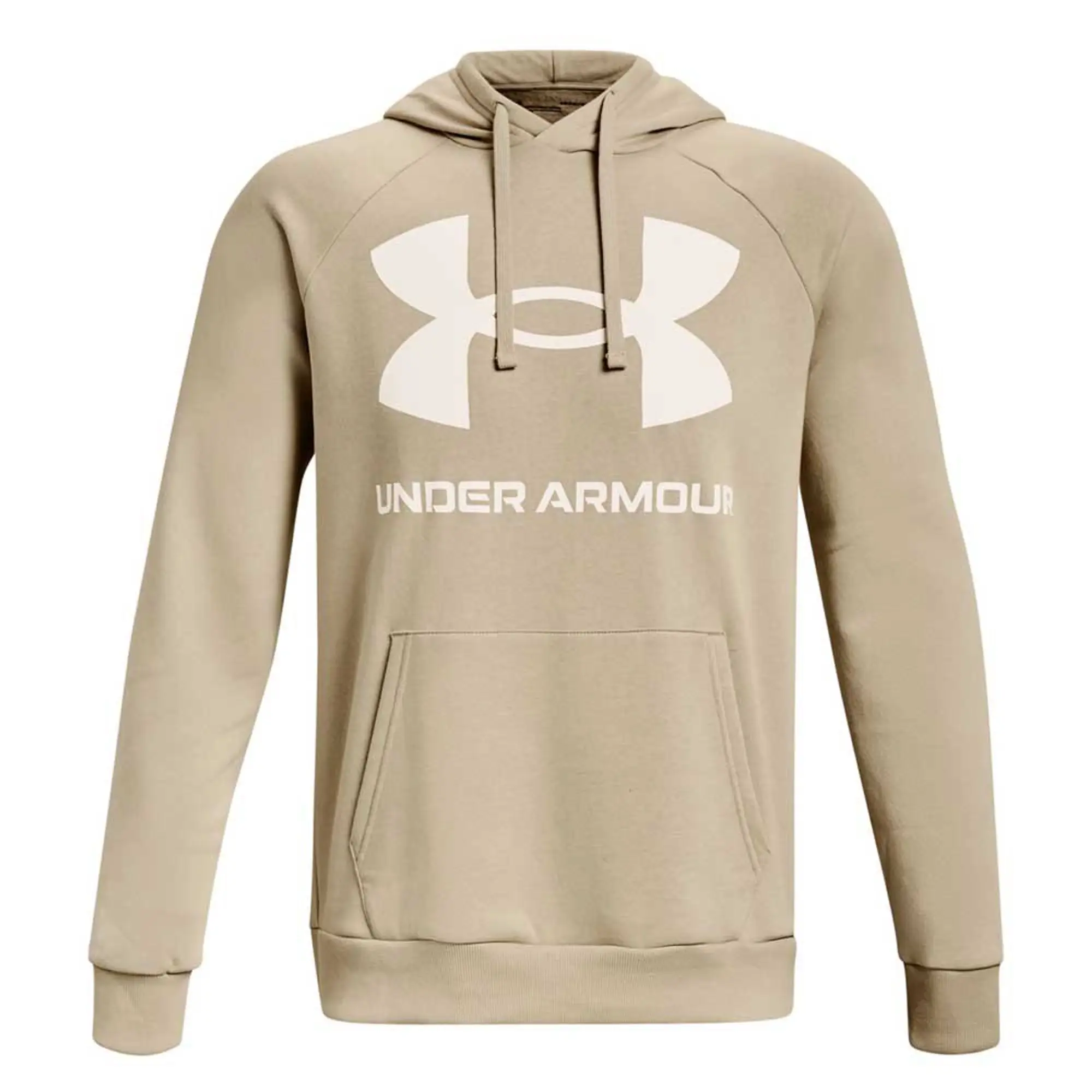 Men's  Under Armour  Rival Fleece Big Logo Hoodie Khaki Base / Onyx White